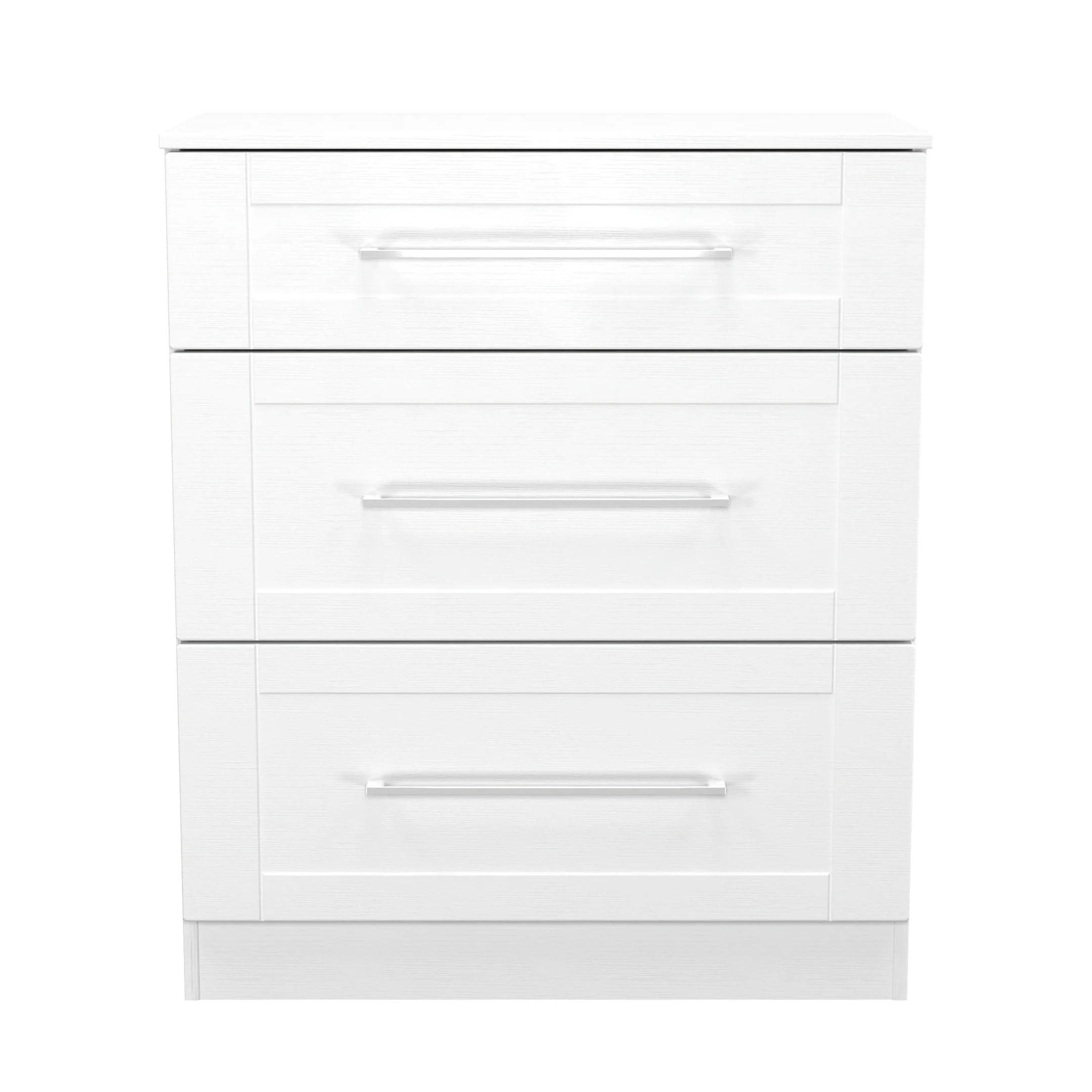 Malton Ready Assembled 3 Drawer Deep Chest in White Ash - Image 2