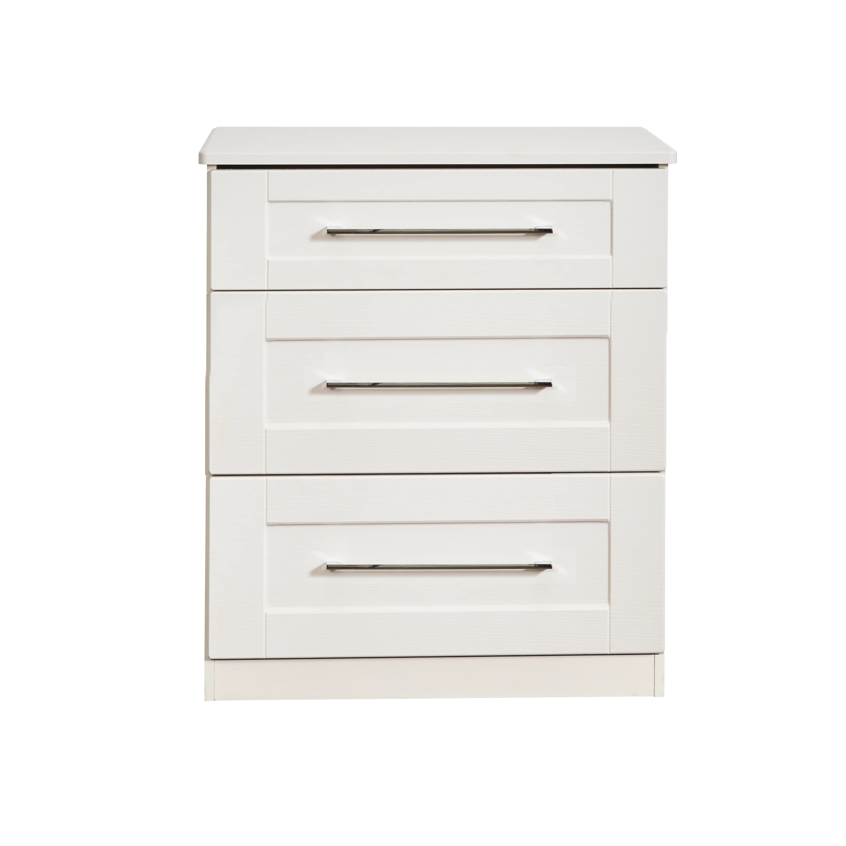 Malton Ready Assembled 3 Drawer Deep Chest in White Ash - Image 7