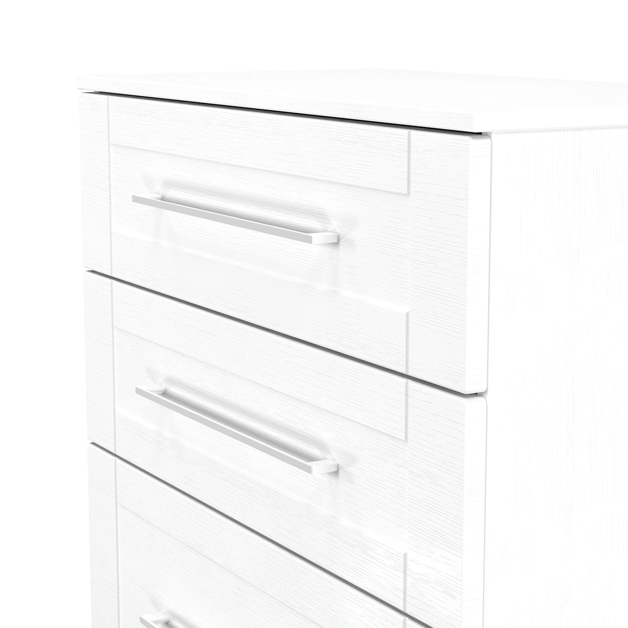 Malton Ready Assembled 4 Drawer Deep Chest in White Ash - Image 8