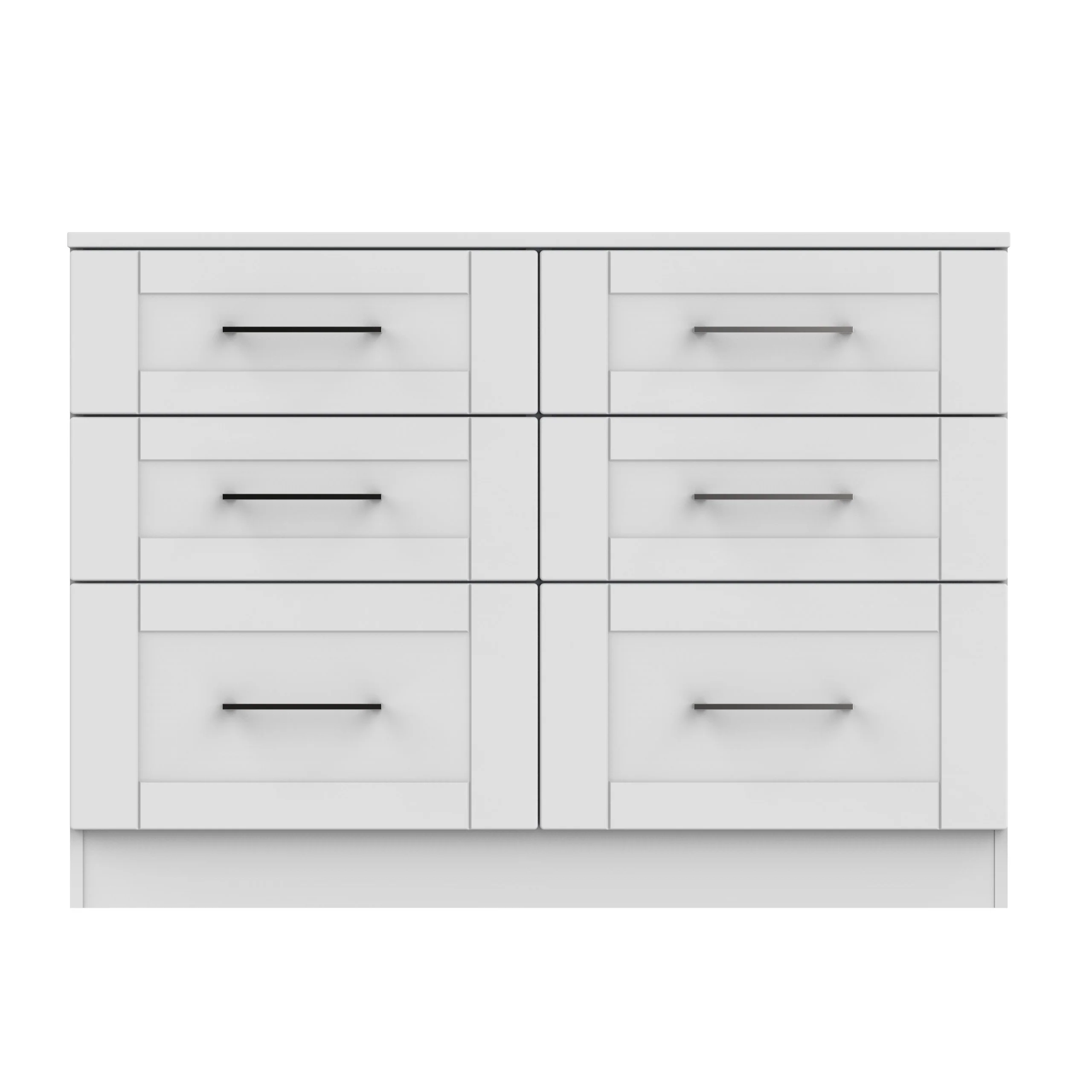 Malton Ready Assembled 6 Drawer Wide Chest in Grey Ash - Image 7