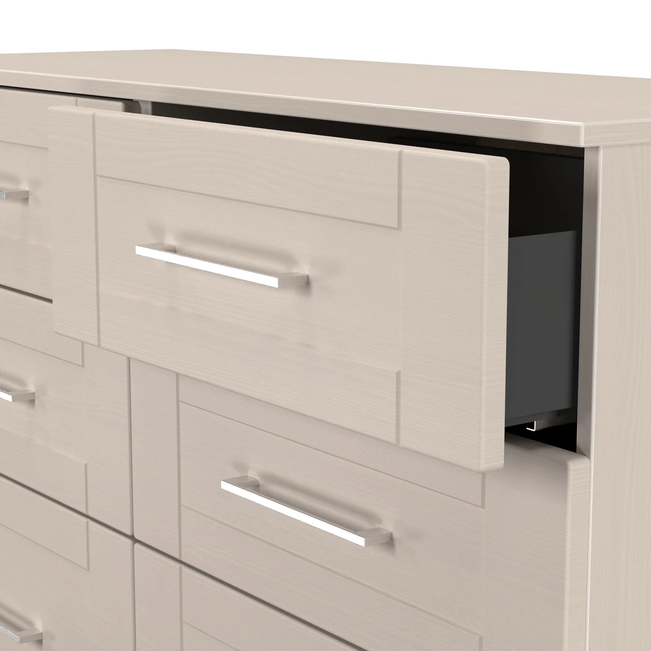 Malton Ready Assembled 6 Drawer Wide Chest in Kashmir Ash - Image 6