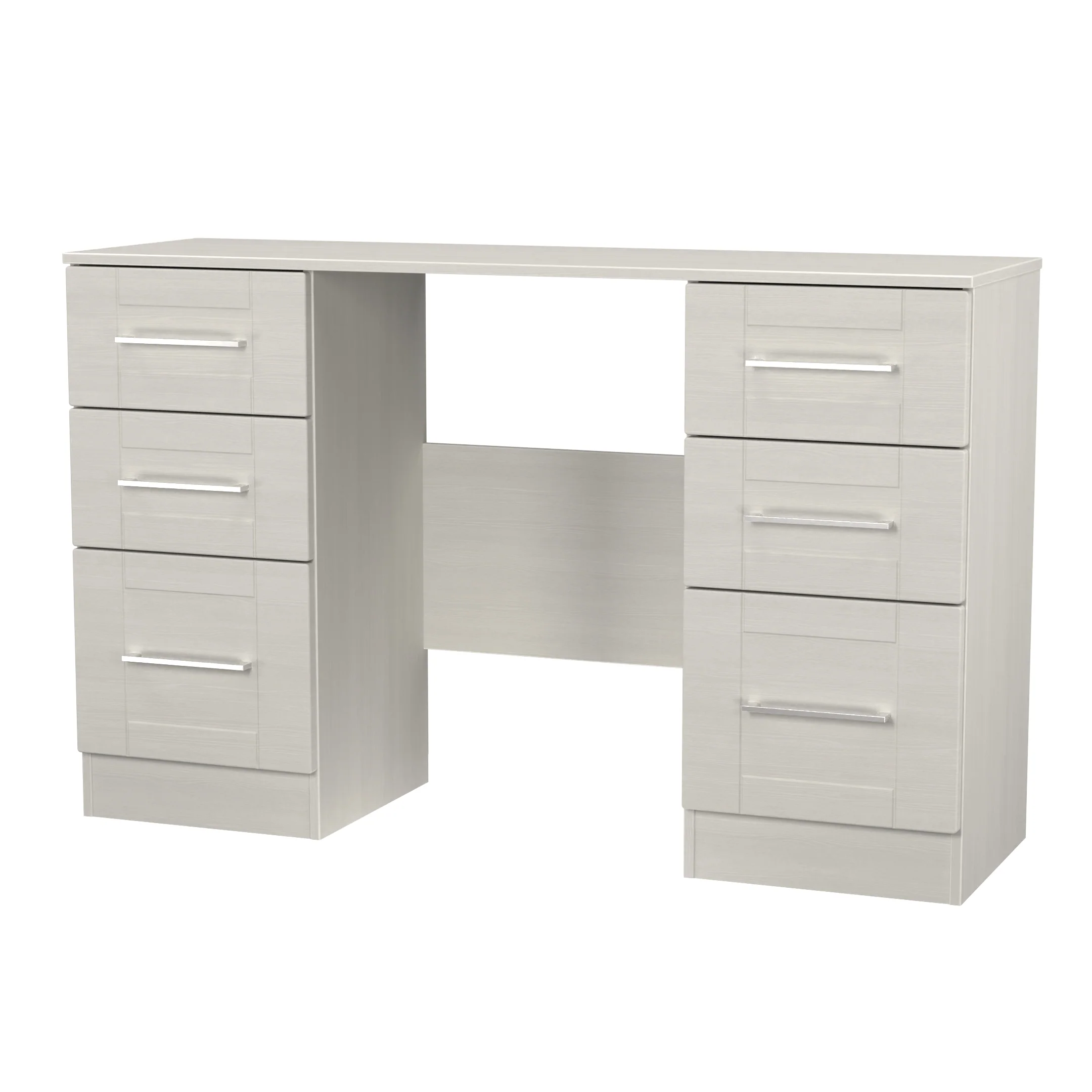 Malton Ready Assembled Double Pedestal Desk in Grey Ash - Image 4