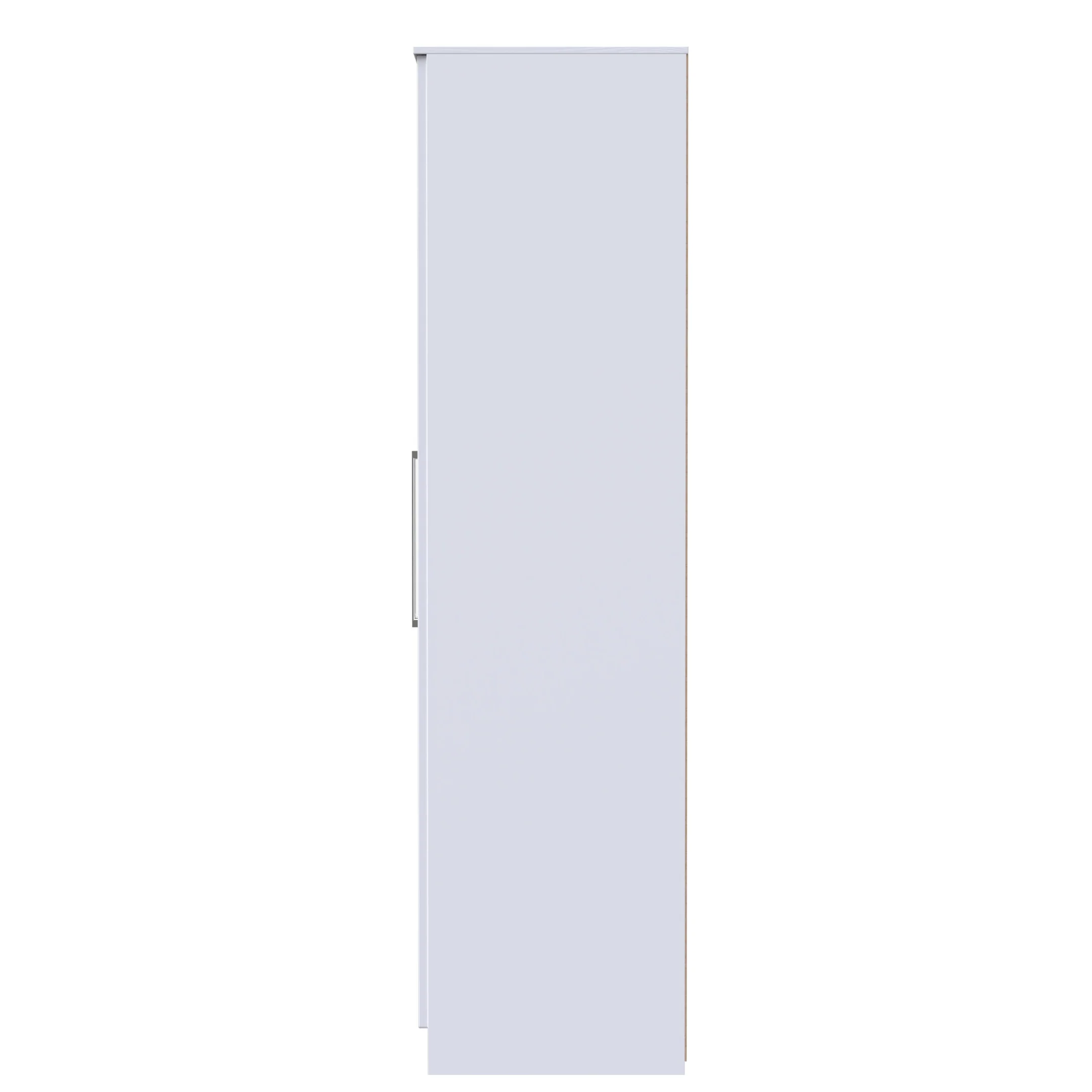 Malton Ready Assembled Tall 5 Door 2 Drawer 1 Mirror Wardrobe in White Ash - Image 3