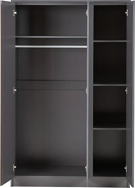 MALVERN 3 DOOR WARDROBE - GREY - Image 2