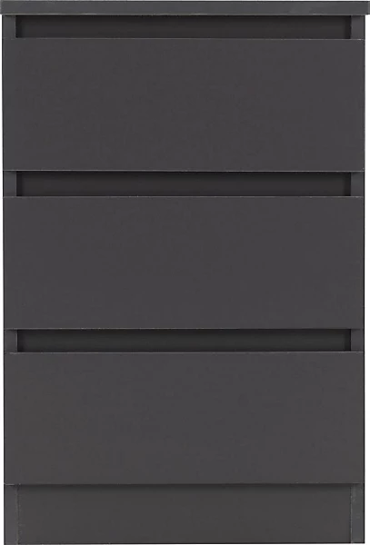 MALVERN 3 DRAWER BEDSIDE - GREY - Image 2