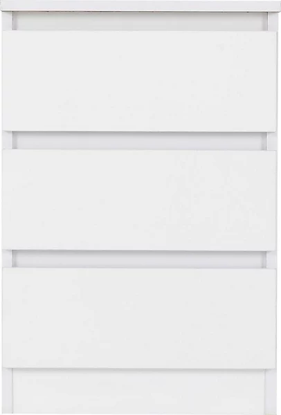 MALVERN 3 DRAWER BEDSIDE - WHITE