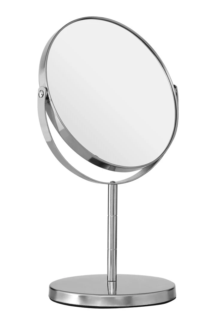 Marisha Silver Effect Metal Swivel Table Mirror - Image 2