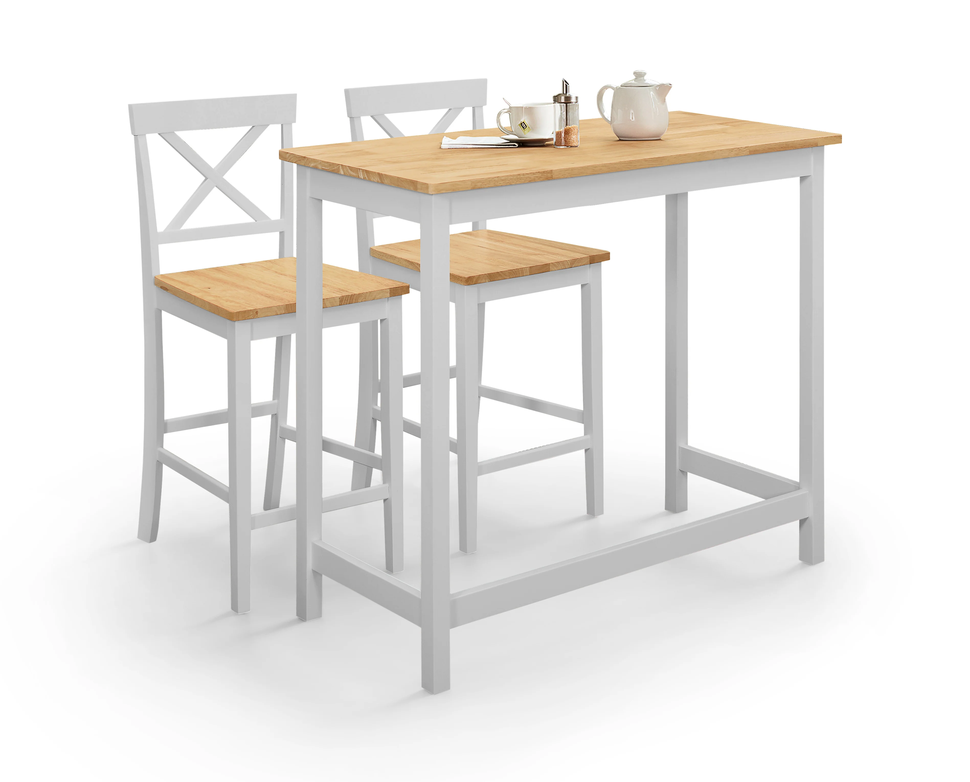 Marlow Bar Set - Elephant Grey & Oak - Image 2