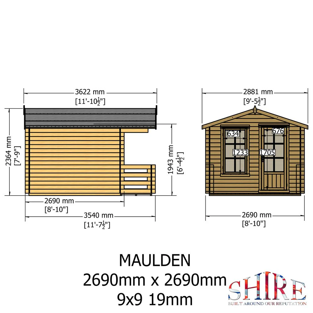 Maulden Log Cabin With Veranda - Image 13