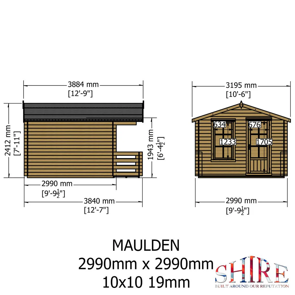 Maulden Log Cabin With Veranda - Image 16