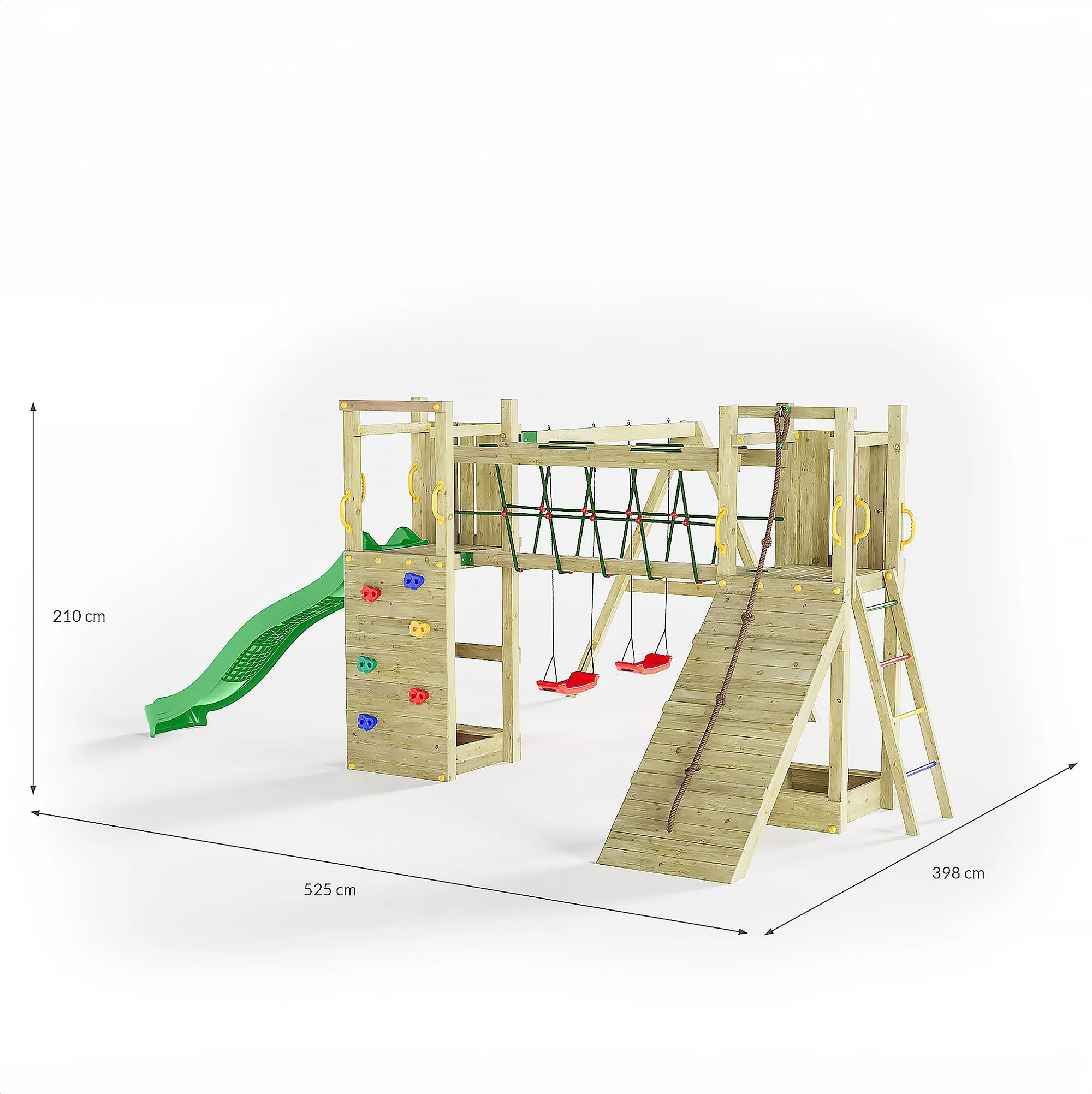 Maxi Fun Playfort - Climbing Frame With Swings And Slide - Image 4