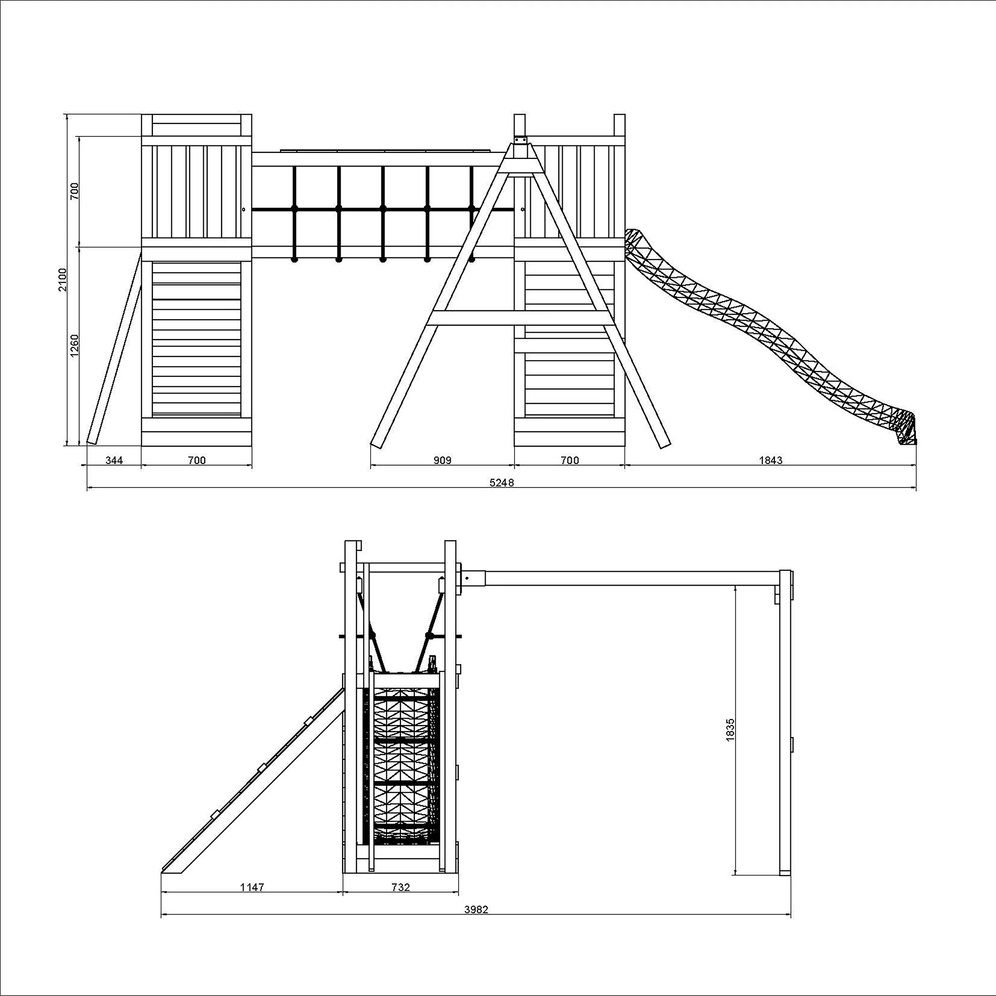 Maxi Fun Playfort - Climbing Frame With Swings And Slide - Image 5