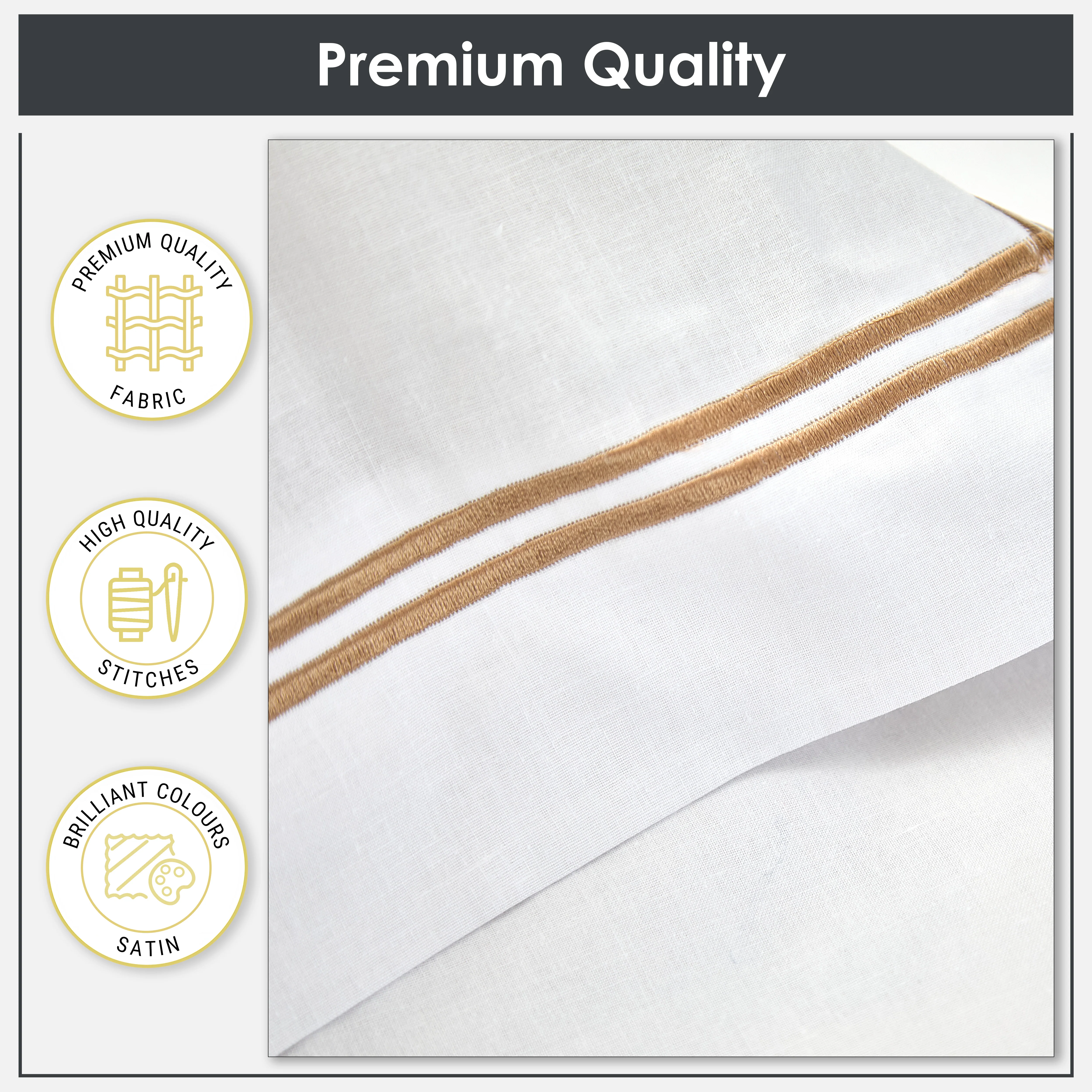 Mayfair - Embroidered Duvet Set With Oxford Pillowcase In Taupe - Image 2