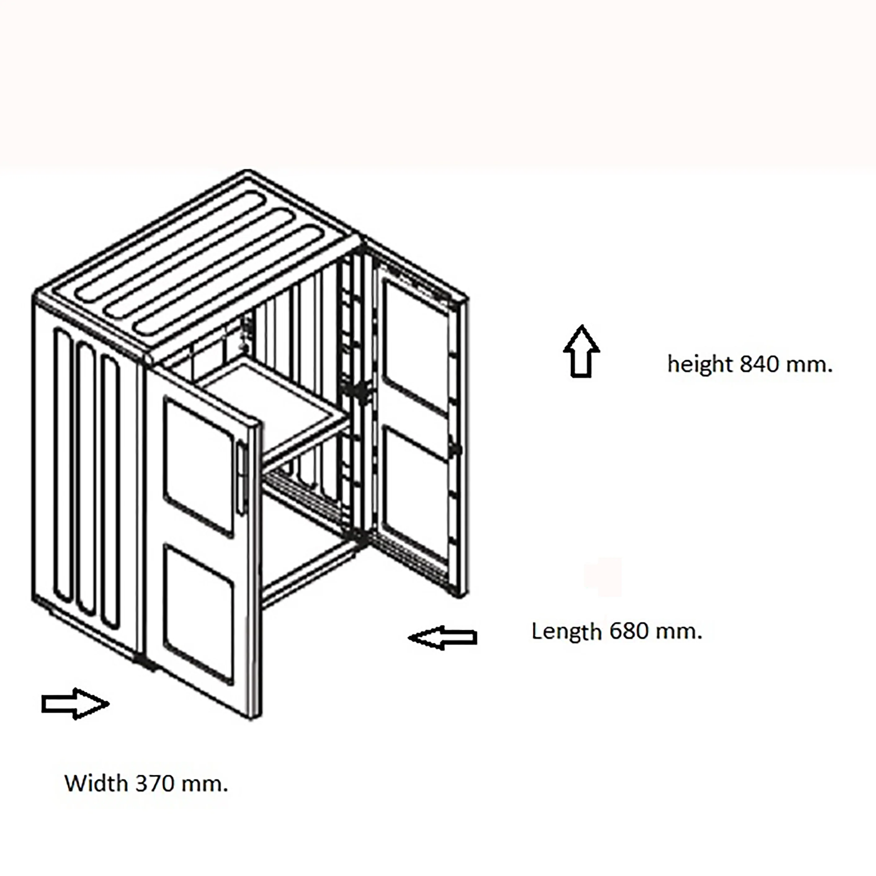 Medium Storage Cupboard With Shelves - Image 4
