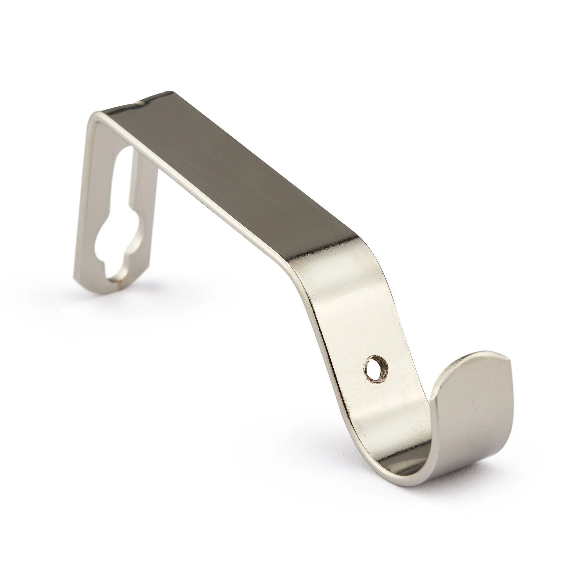 Metal Sliced - Extendable Curtain Pole with pair of end finials in Brushed Silver - Image 4