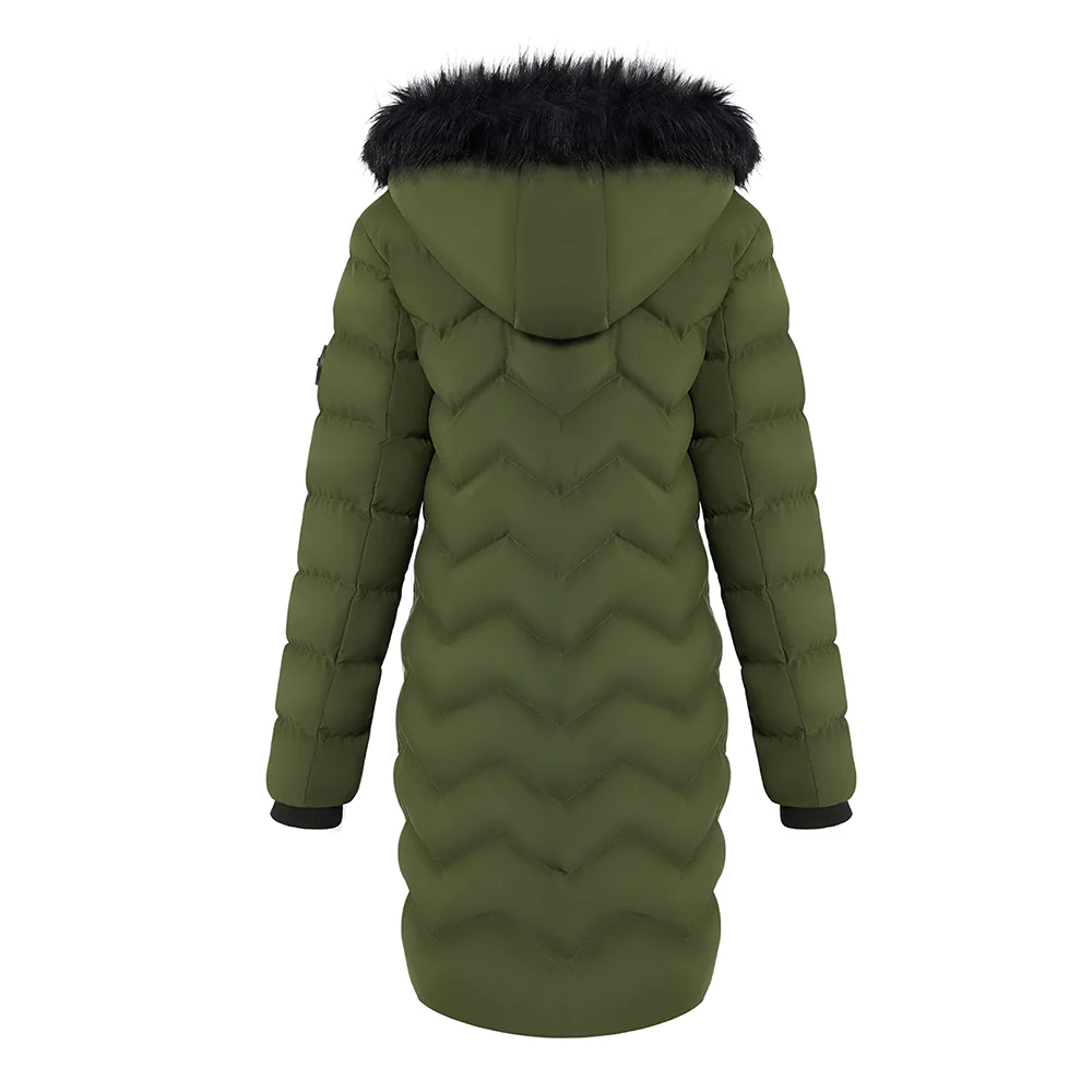 Mid-Length Coat with Detachable Hood - Image 4