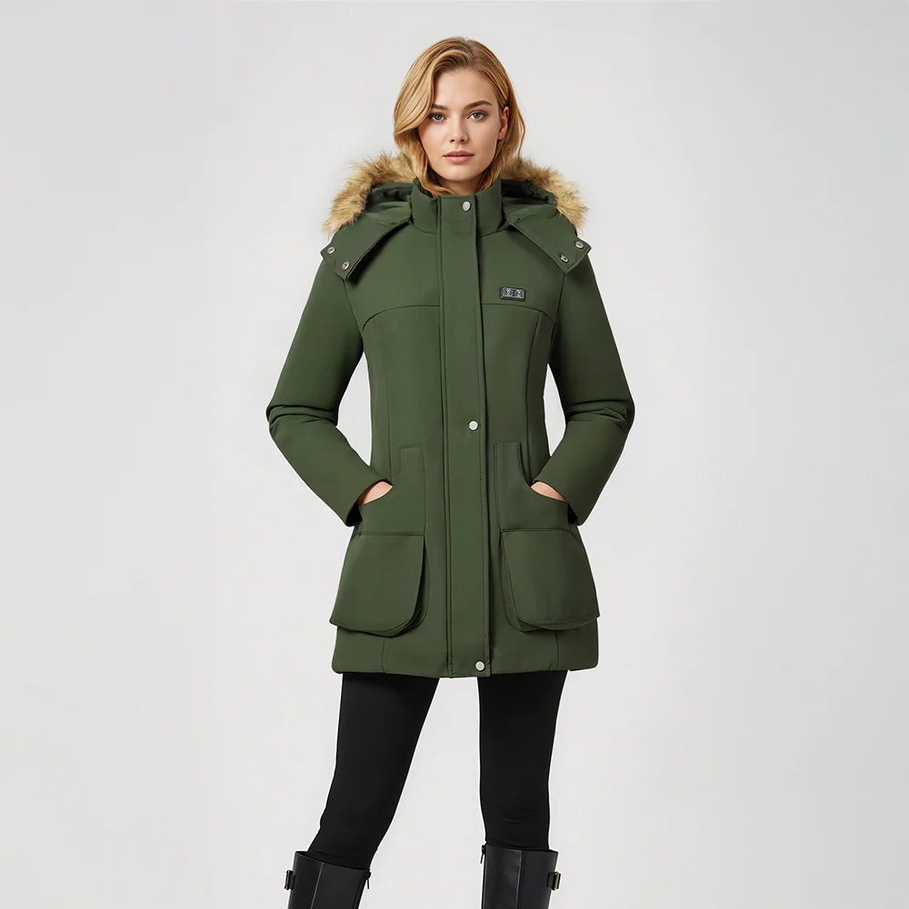 Mid-Length Hooded Coat
