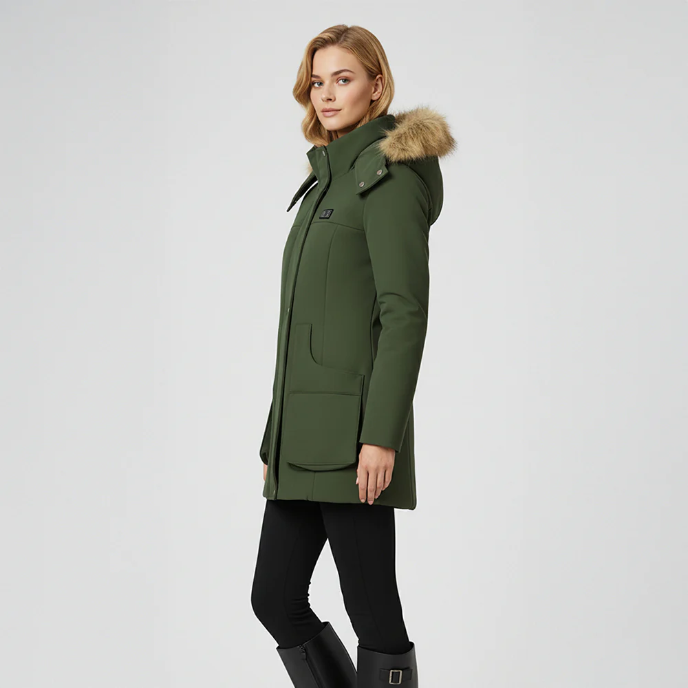 Mid-Length Hooded Coat - Image 2