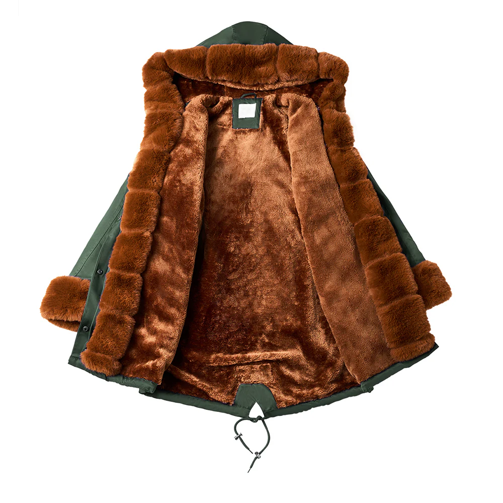 Mid-Length Hooded Coat With Drawstring Waist - Image 5