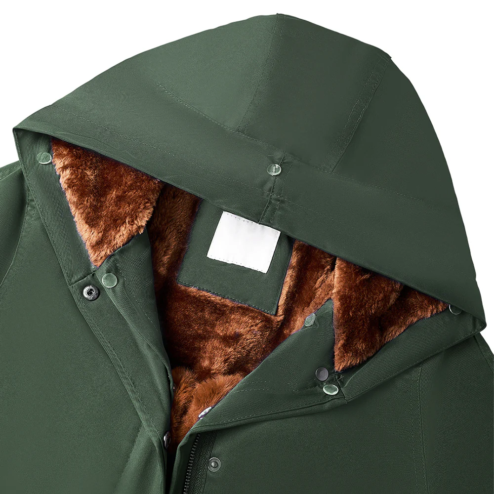 Mid-Length Hooded Coat With Drawstring Waist - Image 6