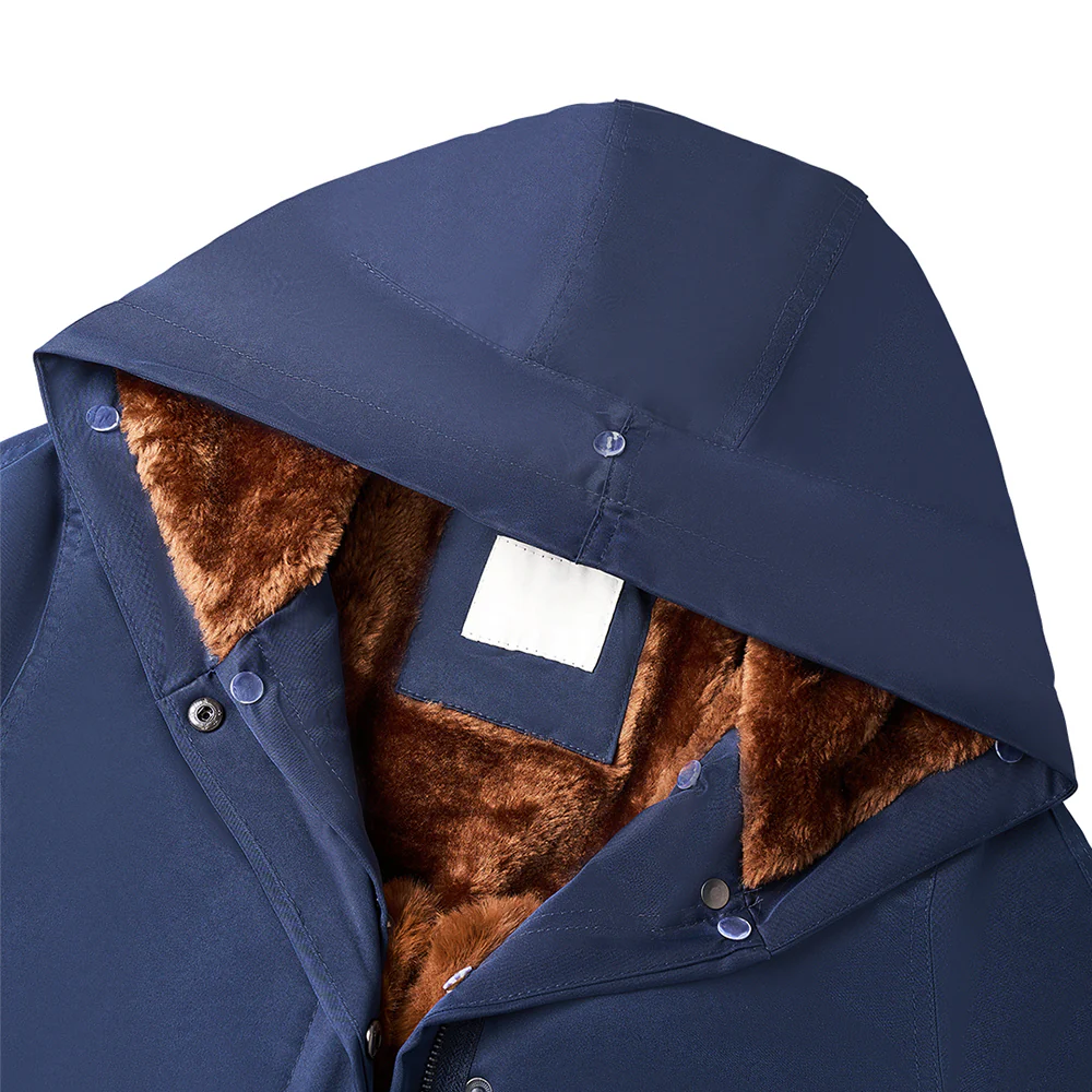 Mid-Length Hooded Coat With Drawstring Waist - Image 6