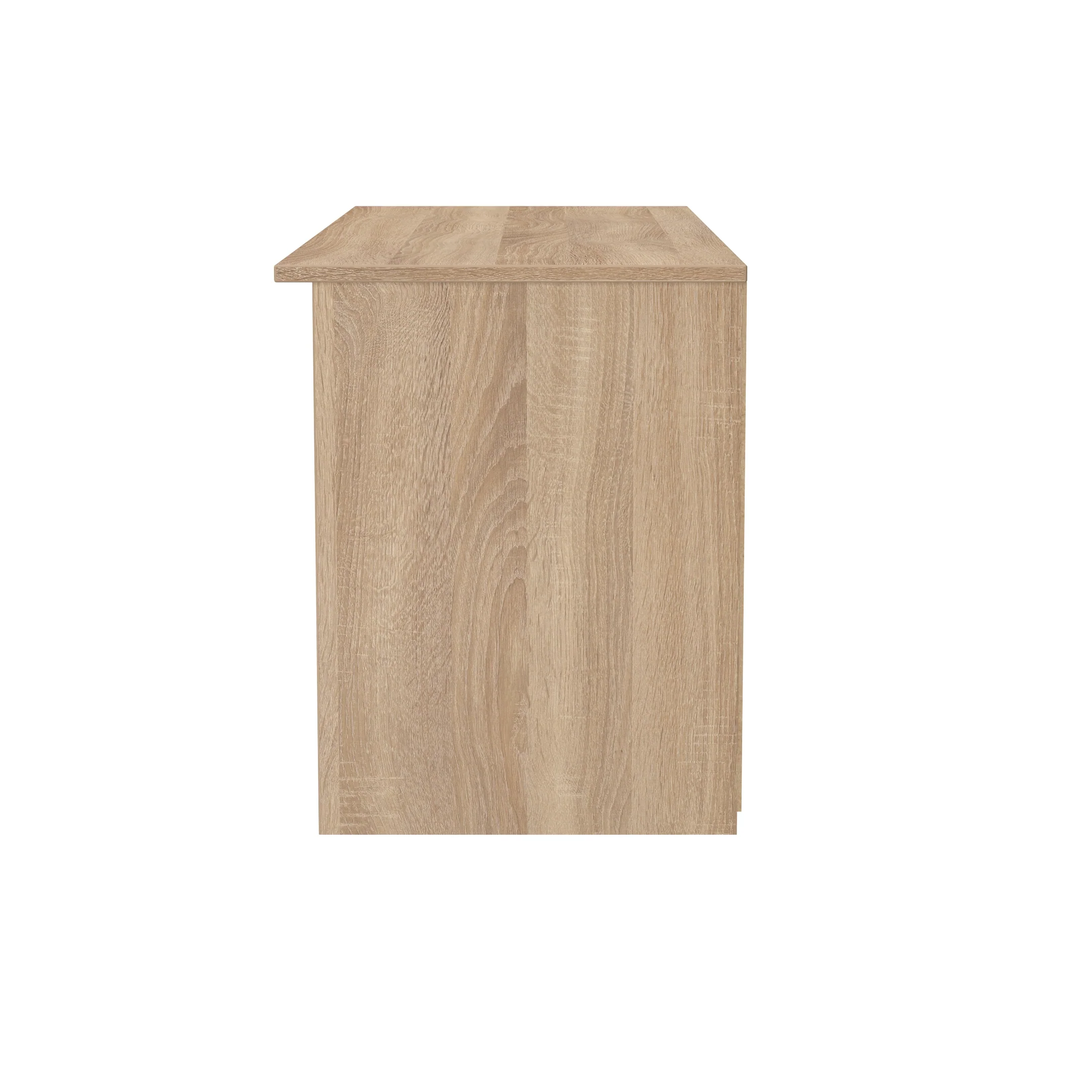 Milan 1 Drawer TV & Media Unit in White Gloss & Bardolino Oak - Ready Assembled - Image 3