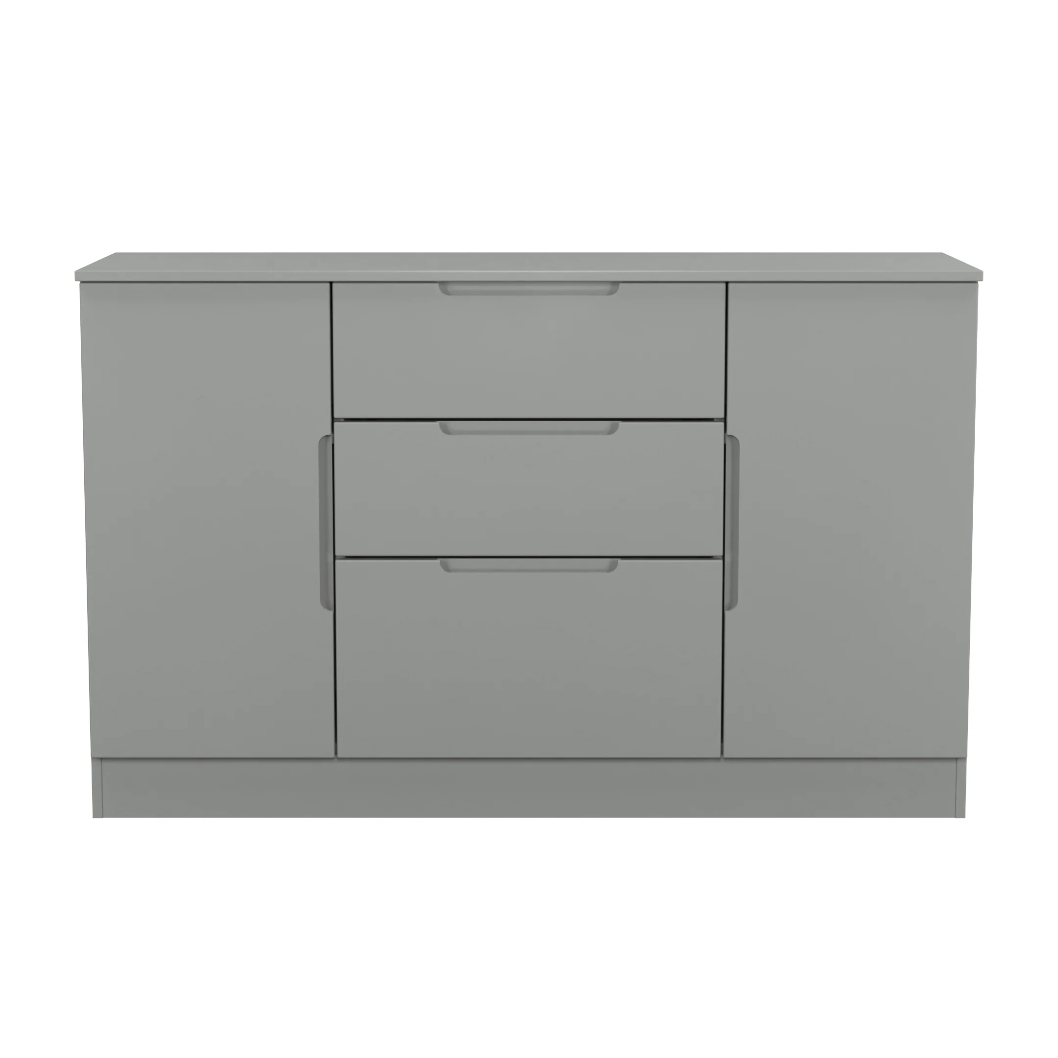 Milan 2 Door 3 Drawer Sideboard in Dusk Grey - Ready Assembled - Image 2