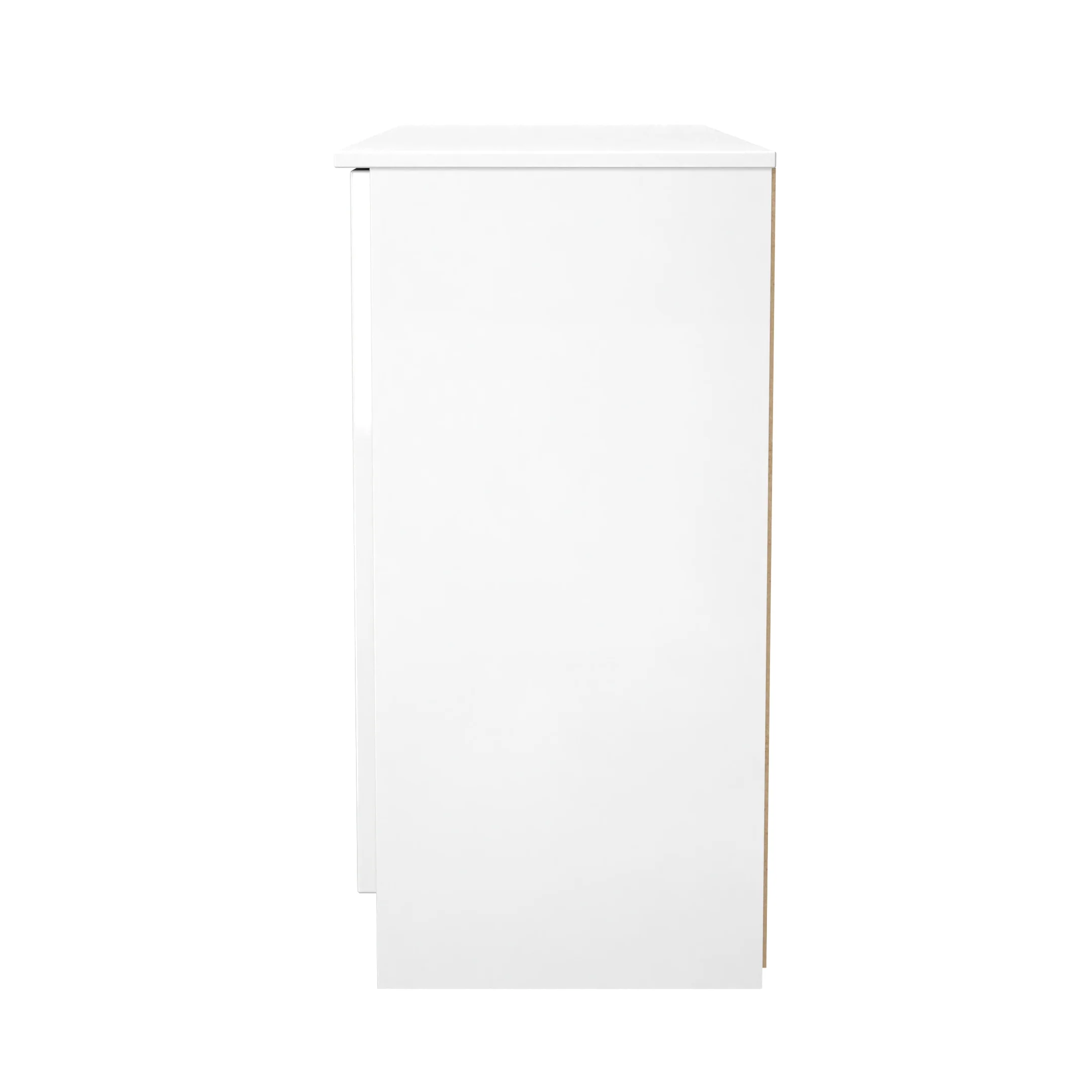 Milan 2 Door 3 Drawer Sideboard in White Gloss & White Matt - Ready Assembled - Image 3