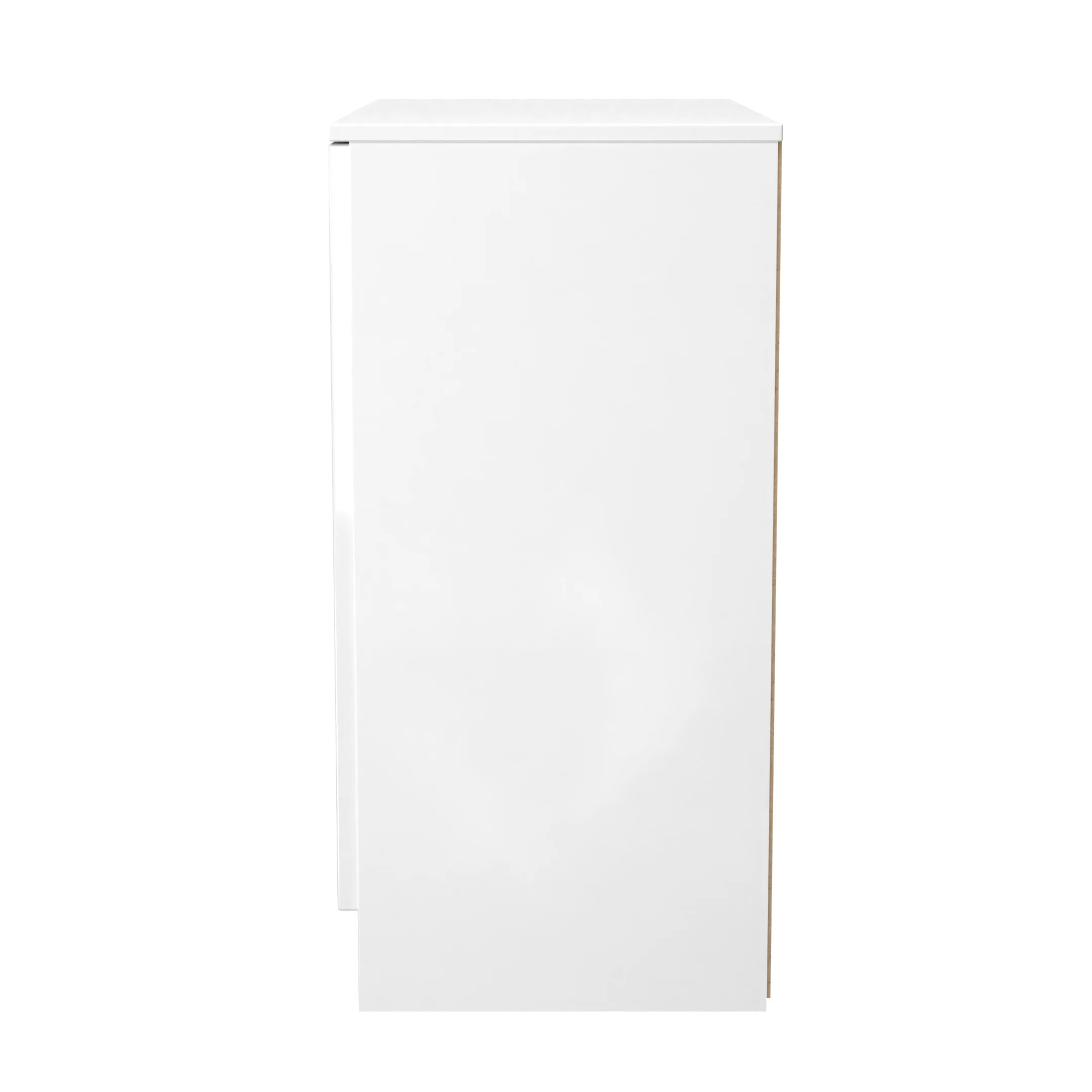 Milan 2 Door Cabinet in White Gloss & White Matt - Ready Assembled - Image 3