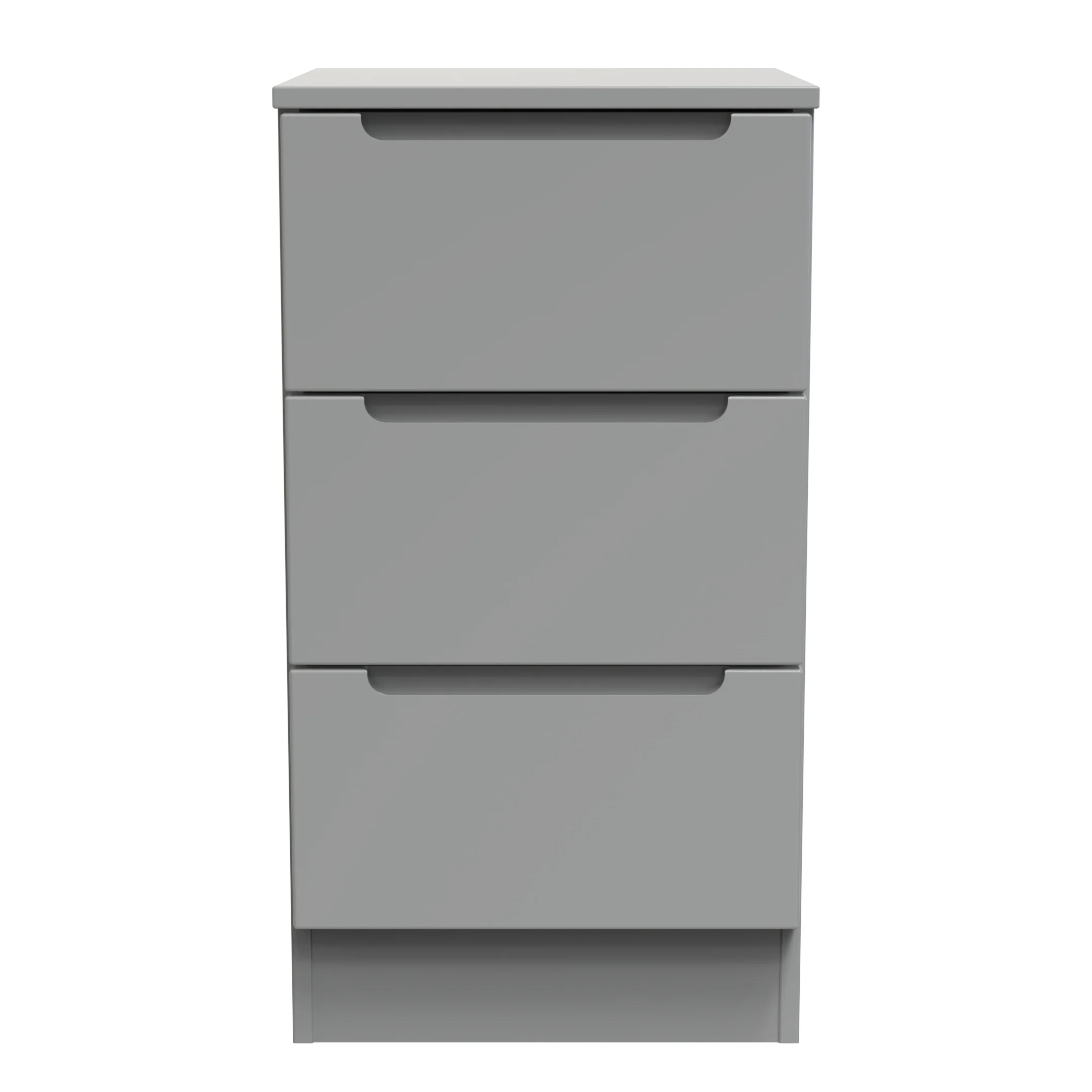 Milan 3 Drawer Bedside in Dusk Grey - Ready Assembled - Image 2
