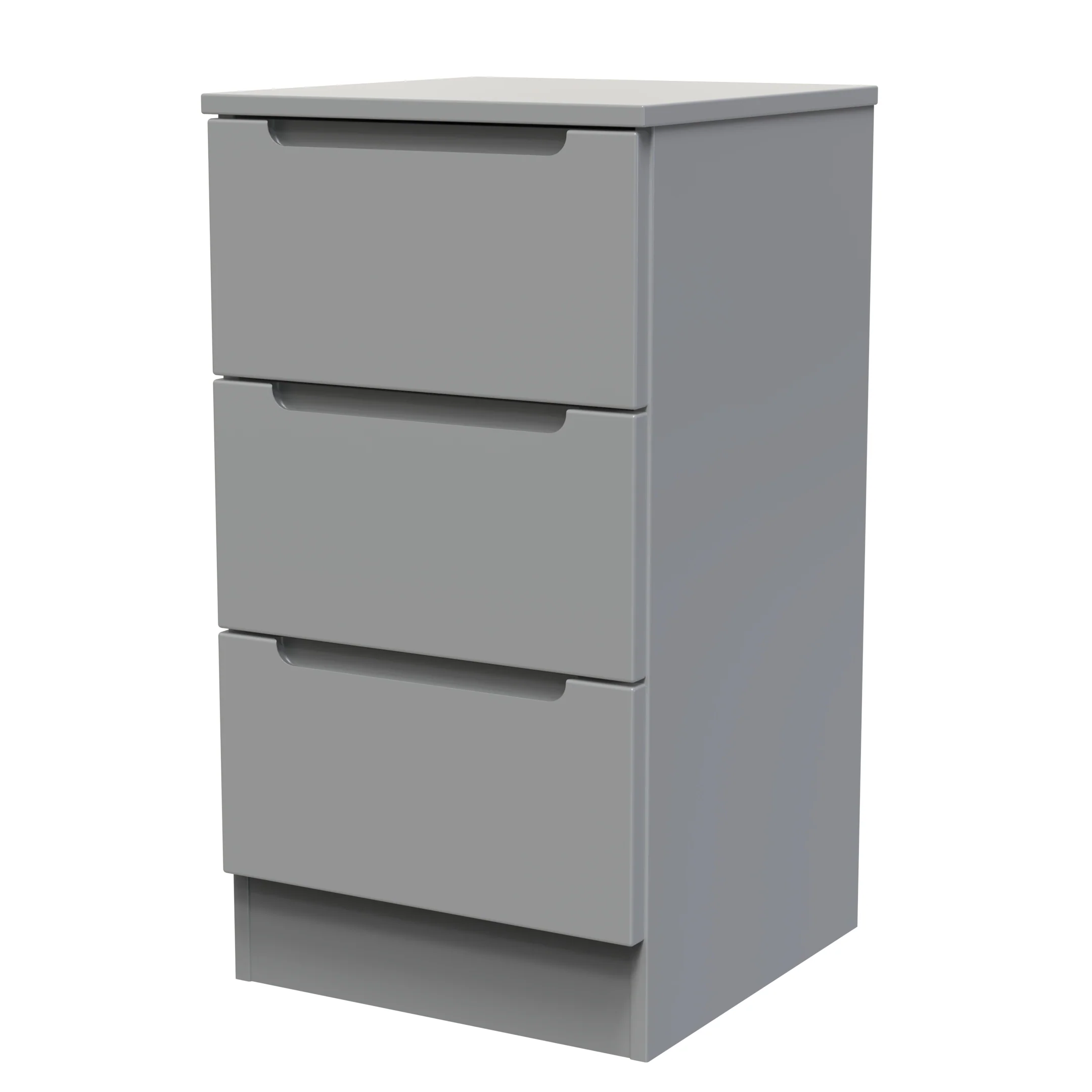 Milan 3 Drawer Bedside in Dusk Grey - Ready Assembled - Image 4