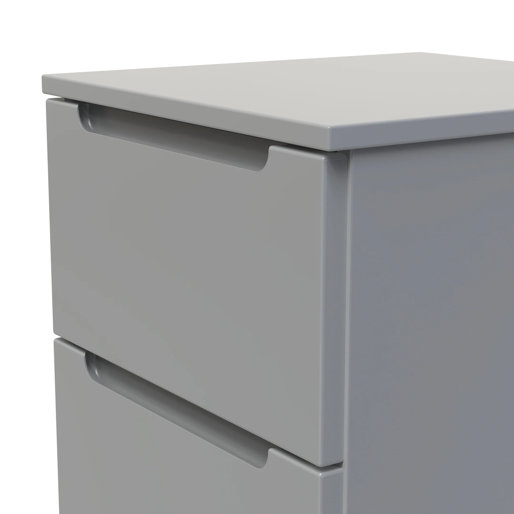 Milan 3 Drawer Bedside in Dusk Grey - Ready Assembled - Image 5
