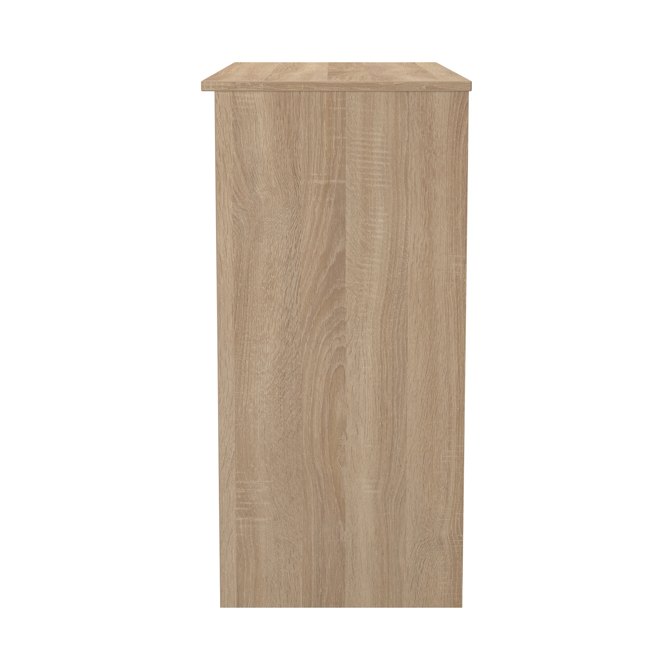 Milan 3 Drawer Vanity in White Gloss & Bardolino Oak - Ready Assembled - Image 3