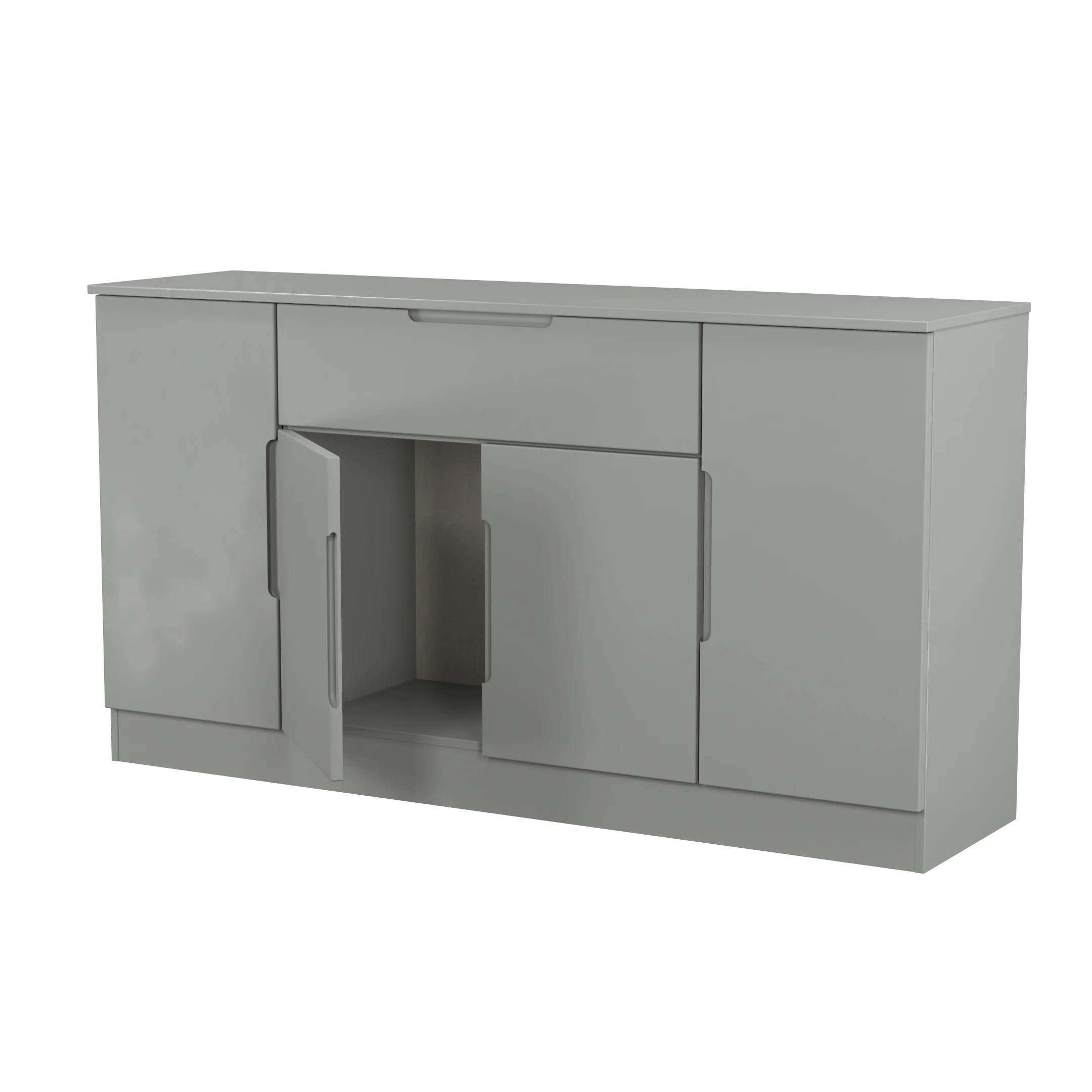 Milan 4 Door 1 Drawer Wide Unit in Dusk Grey - Ready Assembled - Image 8