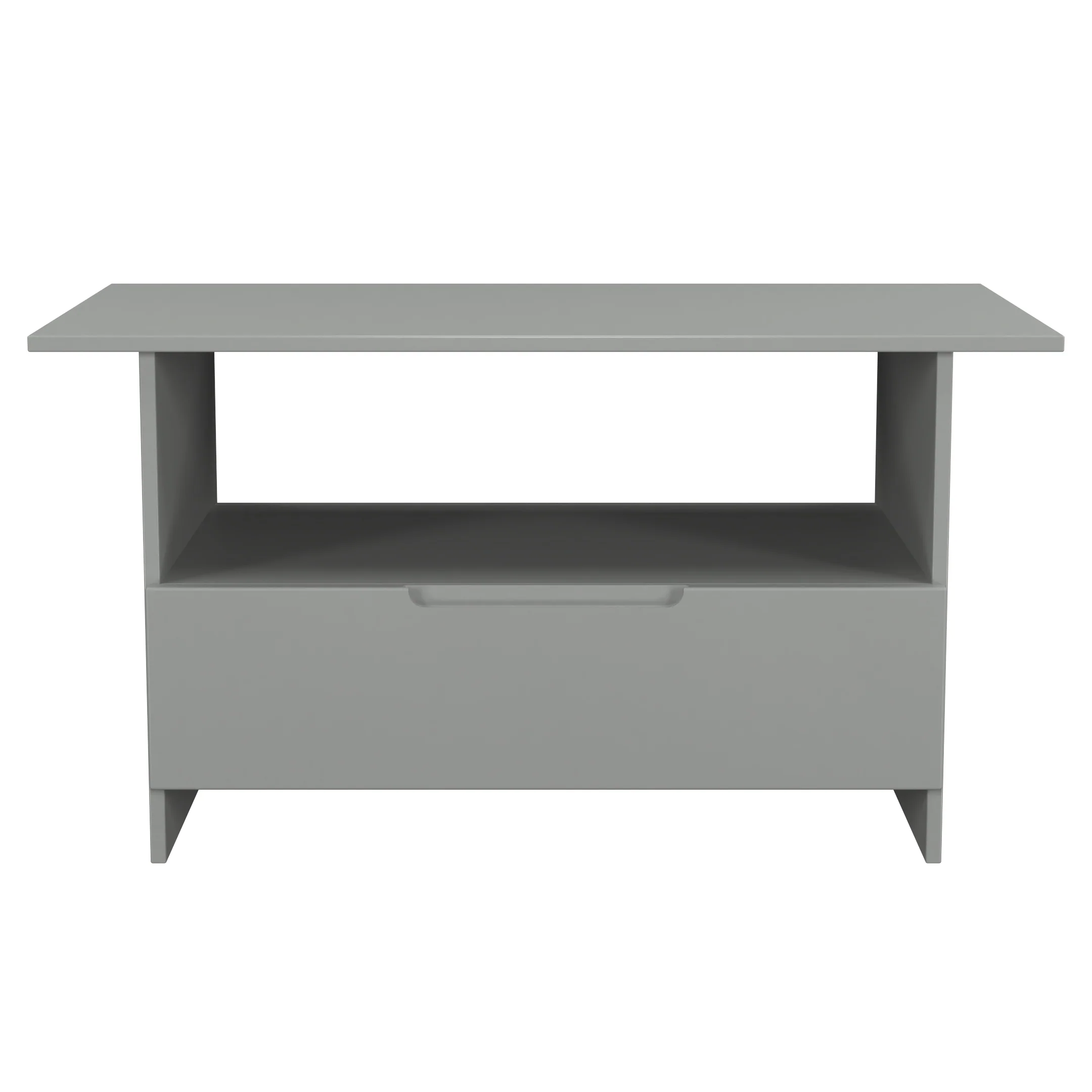 Milan Bottom Drawer Coffee Table in Dusk Grey - Ready Assembled - Image 2