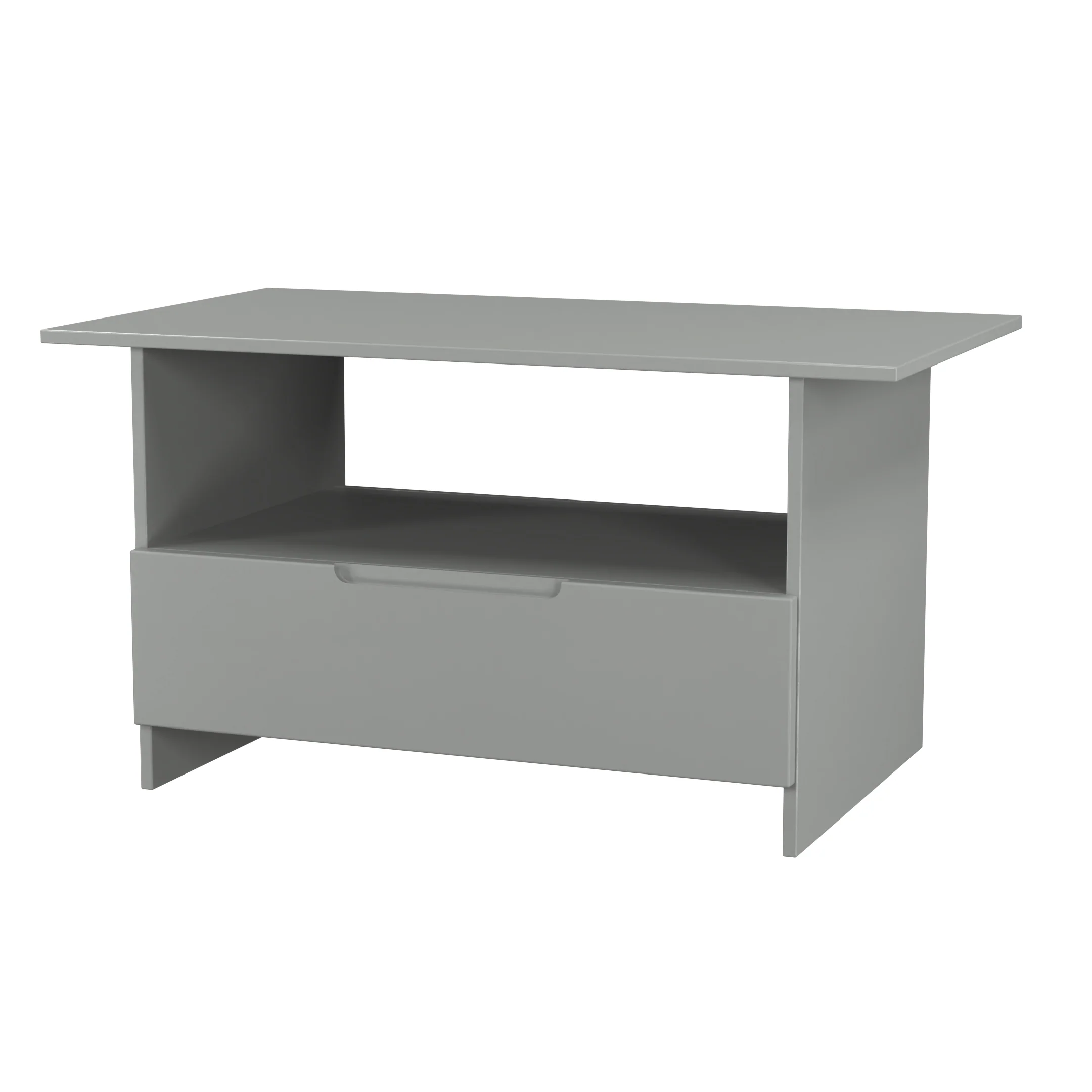 Milan Bottom Drawer Coffee Table in Dusk Grey - Ready Assembled - Image 4