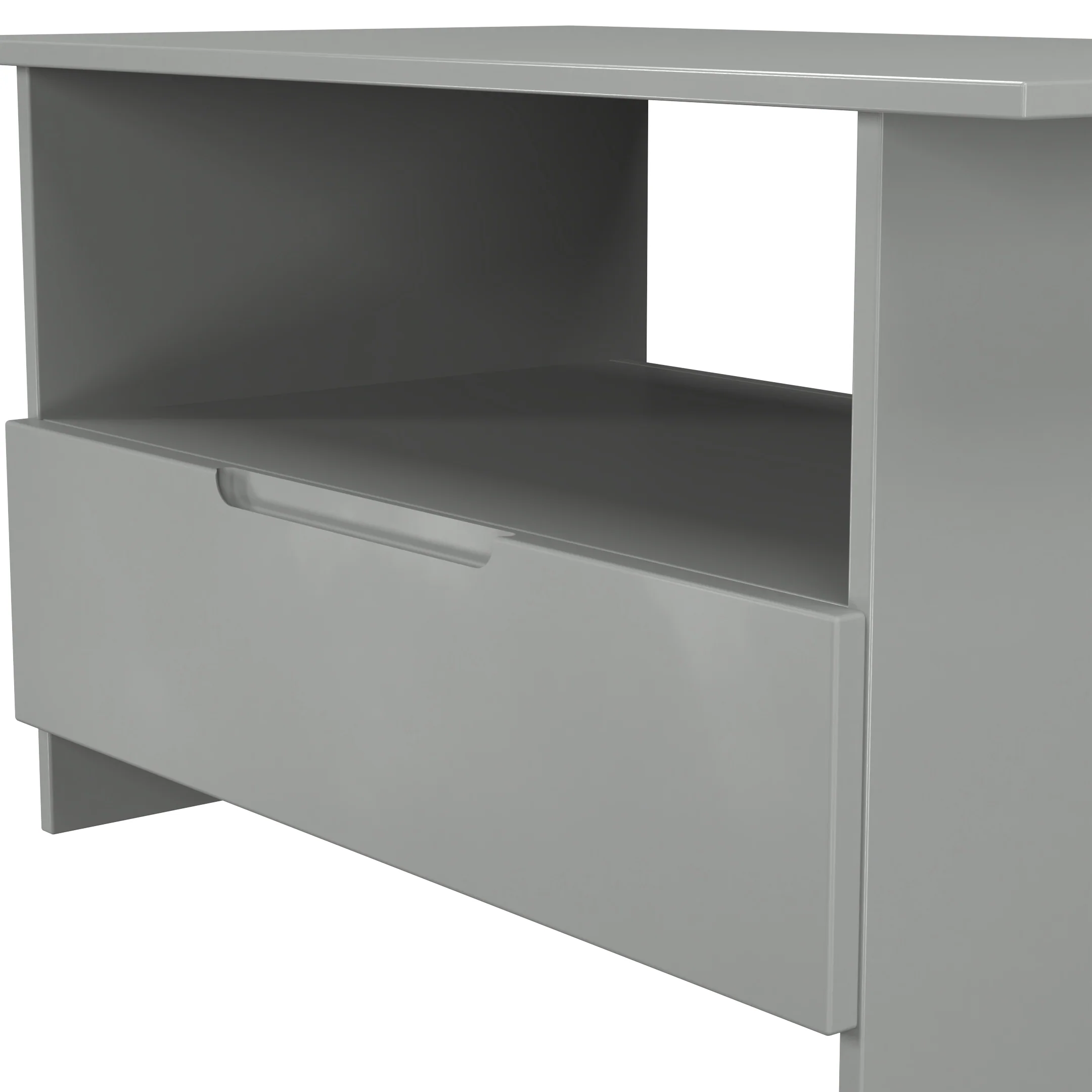 Milan Bottom Drawer Coffee Table in Dusk Grey - Ready Assembled - Image 5