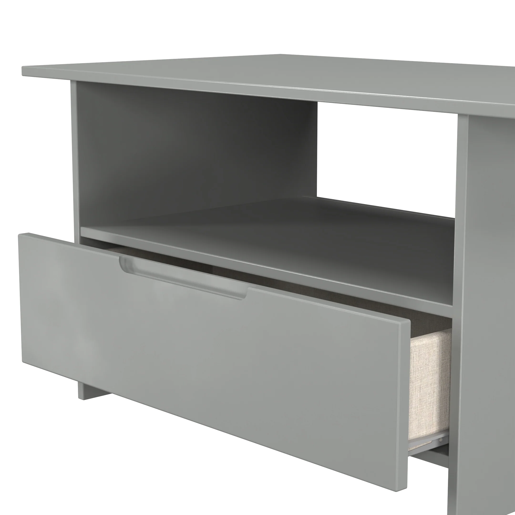 Milan Bottom Drawer Coffee Table in Dusk Grey - Ready Assembled - Image 6