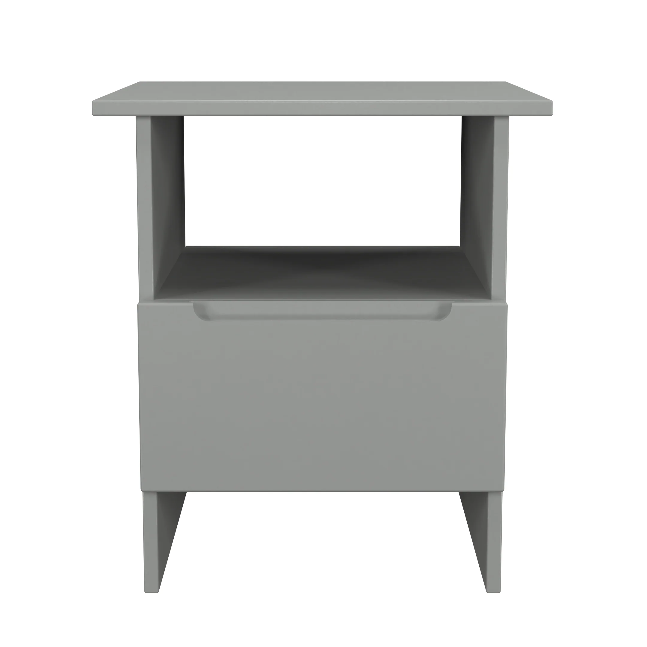 Milan Bottom Drawer Lamp Table in Dusk Grey - Ready Assembled - Image 2