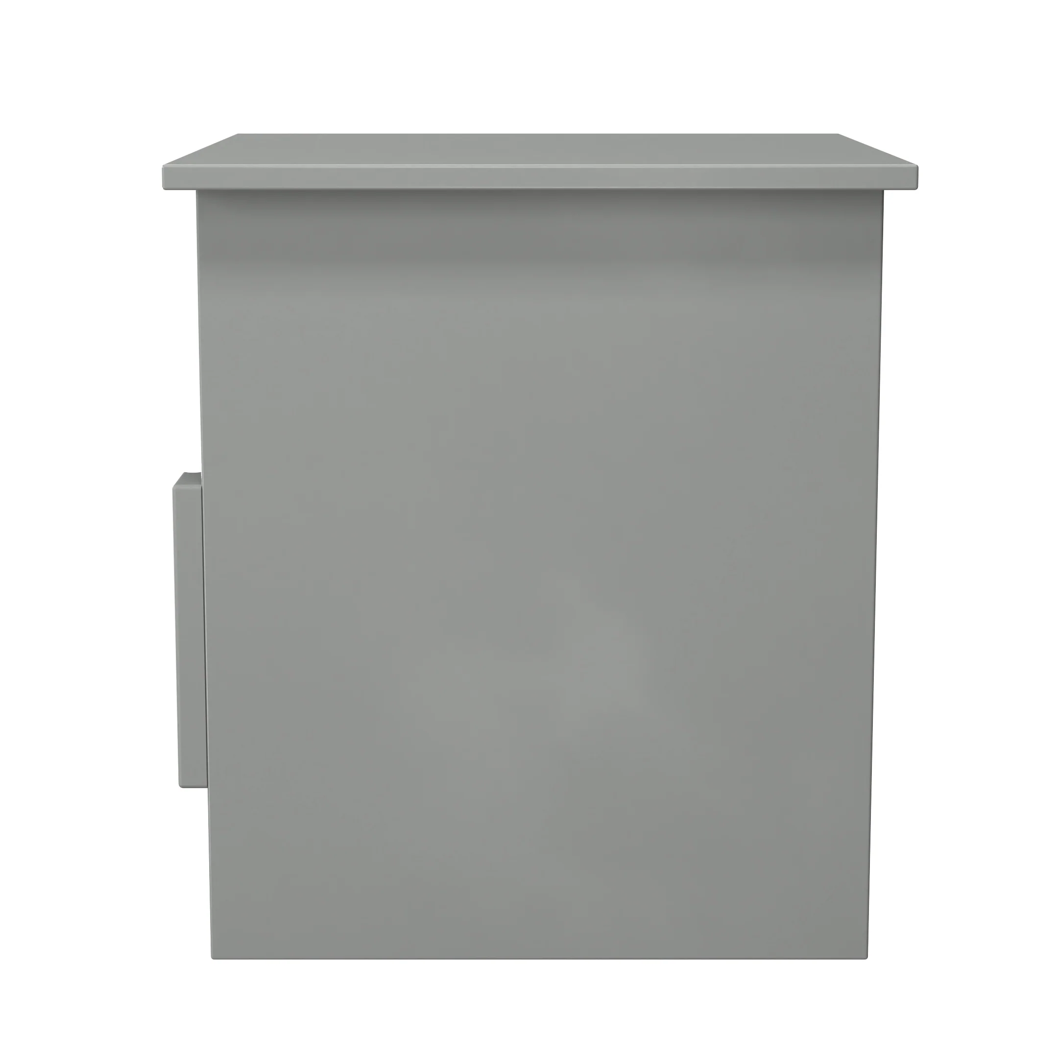 Milan Bottom Drawer Lamp Table in Dusk Grey - Ready Assembled - Image 3