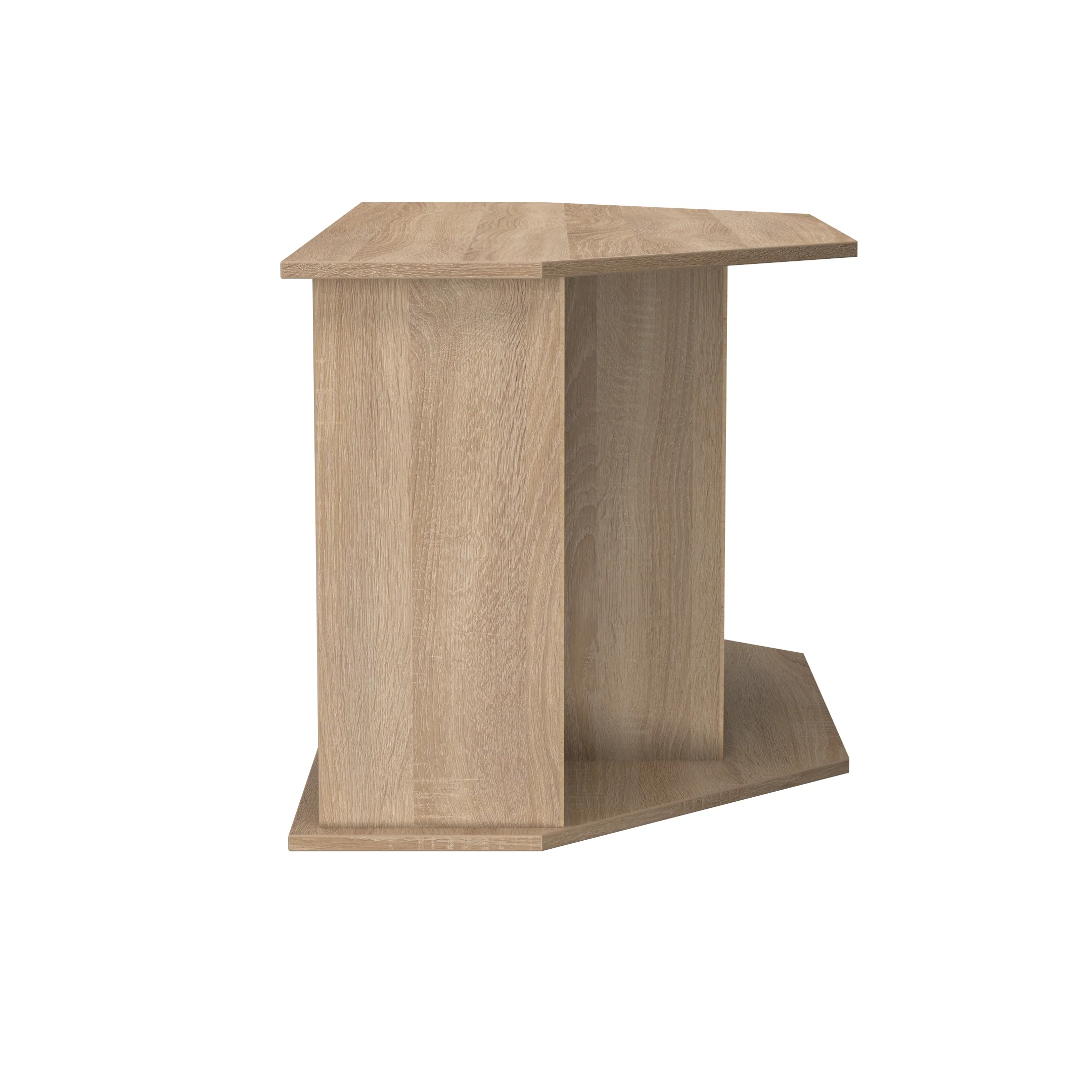 Milan Corner TV Unit in White Gloss & Bardolino Oak - Ready Assembled - Image 3
