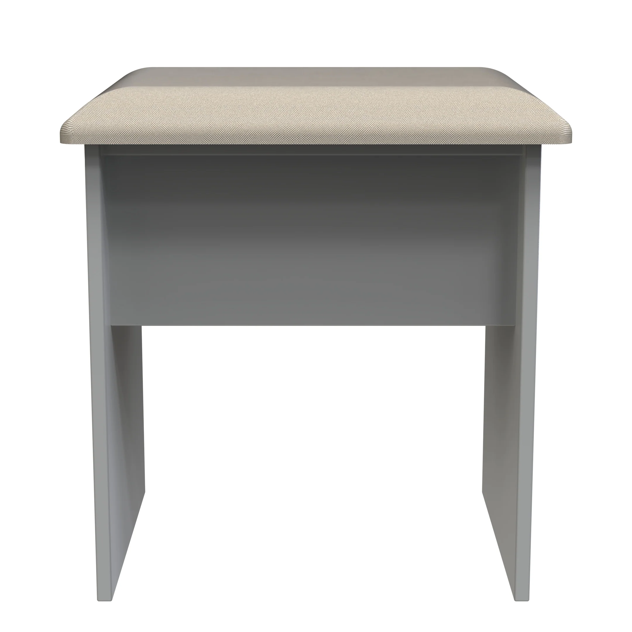 Milan Stool in Grey Gloss & Grey Oak - Ready Assembled - Image 2