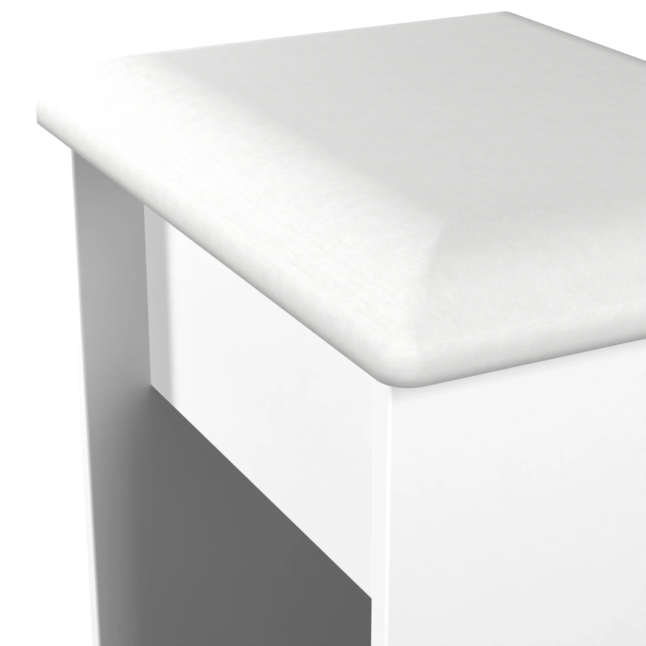 Milan Stool in White Matt - Ready Assembled - Image 5