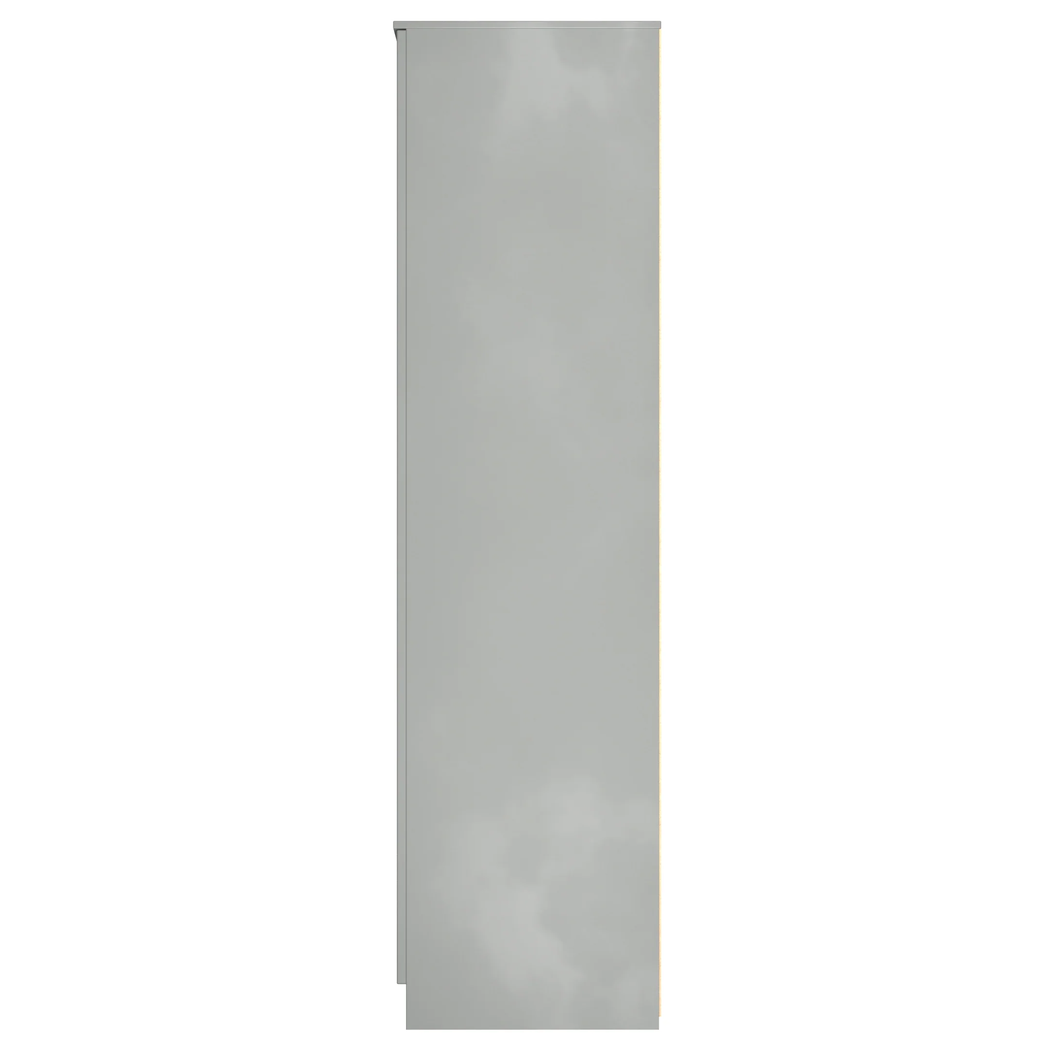Milan Tall 2 Drawer Tiple Mirror Wardrobe in Dusk Grey - Ready Assembled - Image 3