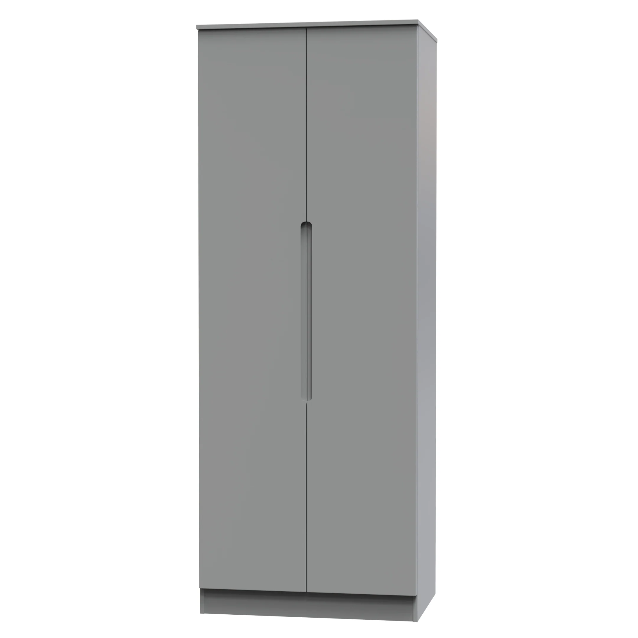 Milan Tall Double Wardrobe in Dusk Grey - Ready Assembled - Image 4