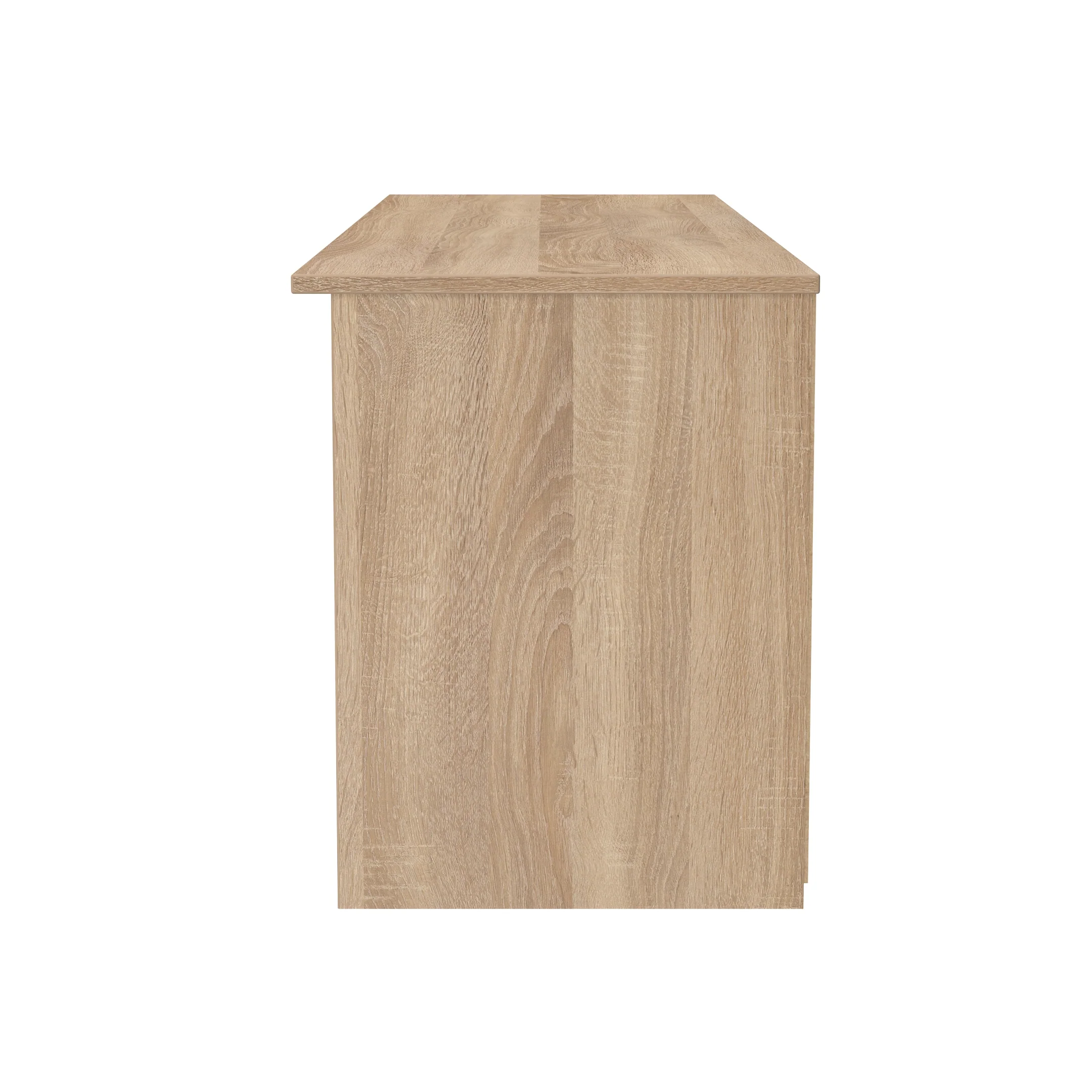 Milan Wide 1 Drawer TV & Media Unit in White Gloss & Bardolino Oak - Ready Assembled - Image 3