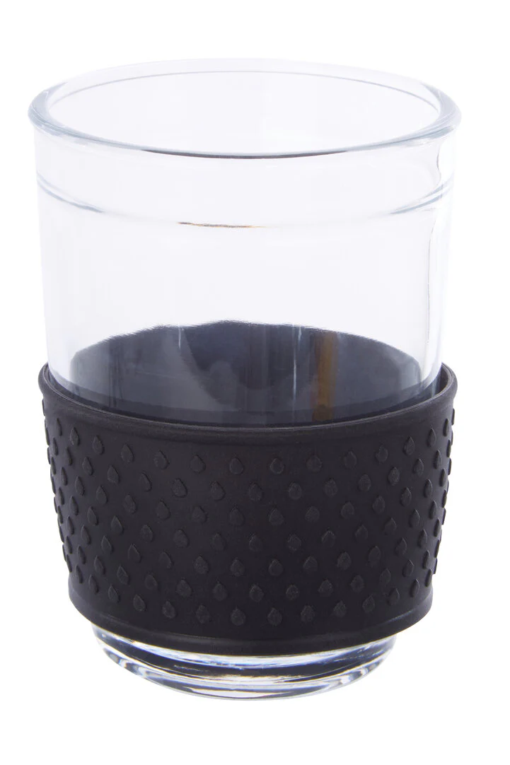 Mimo Glass Mug With Black Silicone Band Lid - Image 2