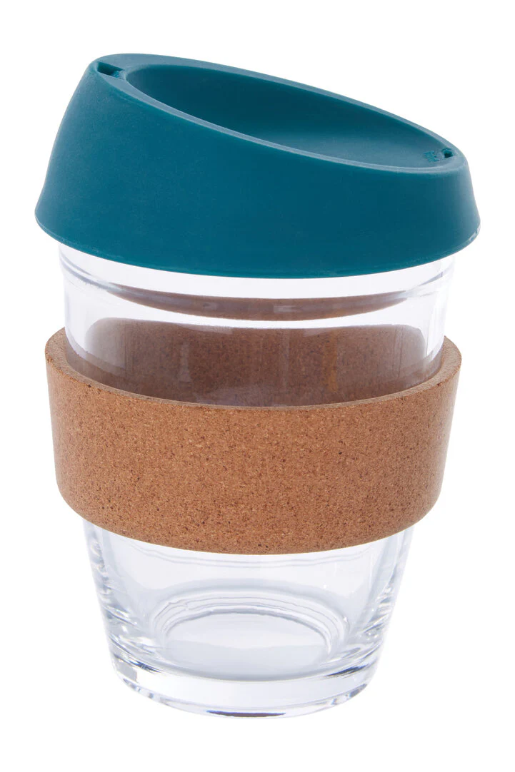 Mimo Glass Mug With Dark Green Silicone Lid