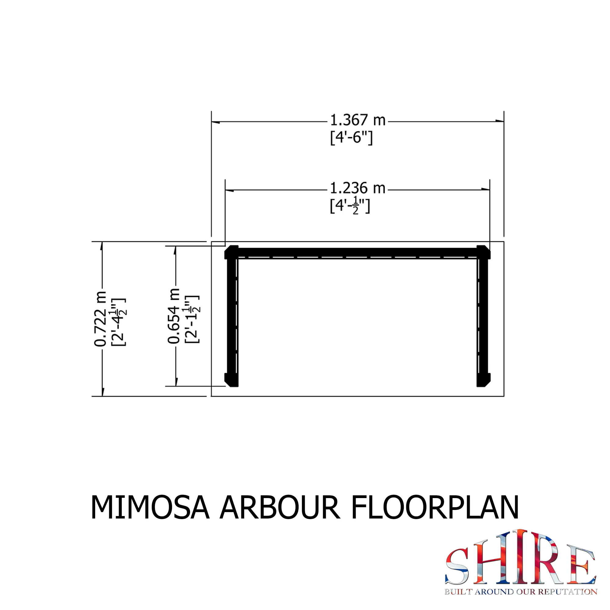Mimosa Pressure Treated Arbour - Image 4