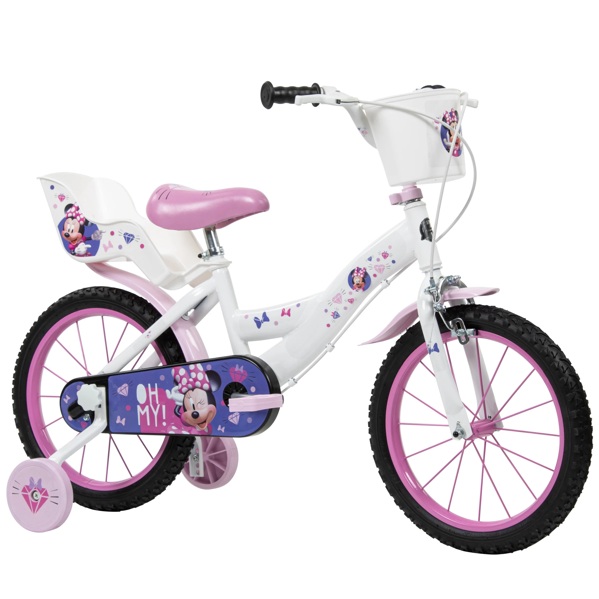 Minnie Bicycle - White, Pink - Image 9